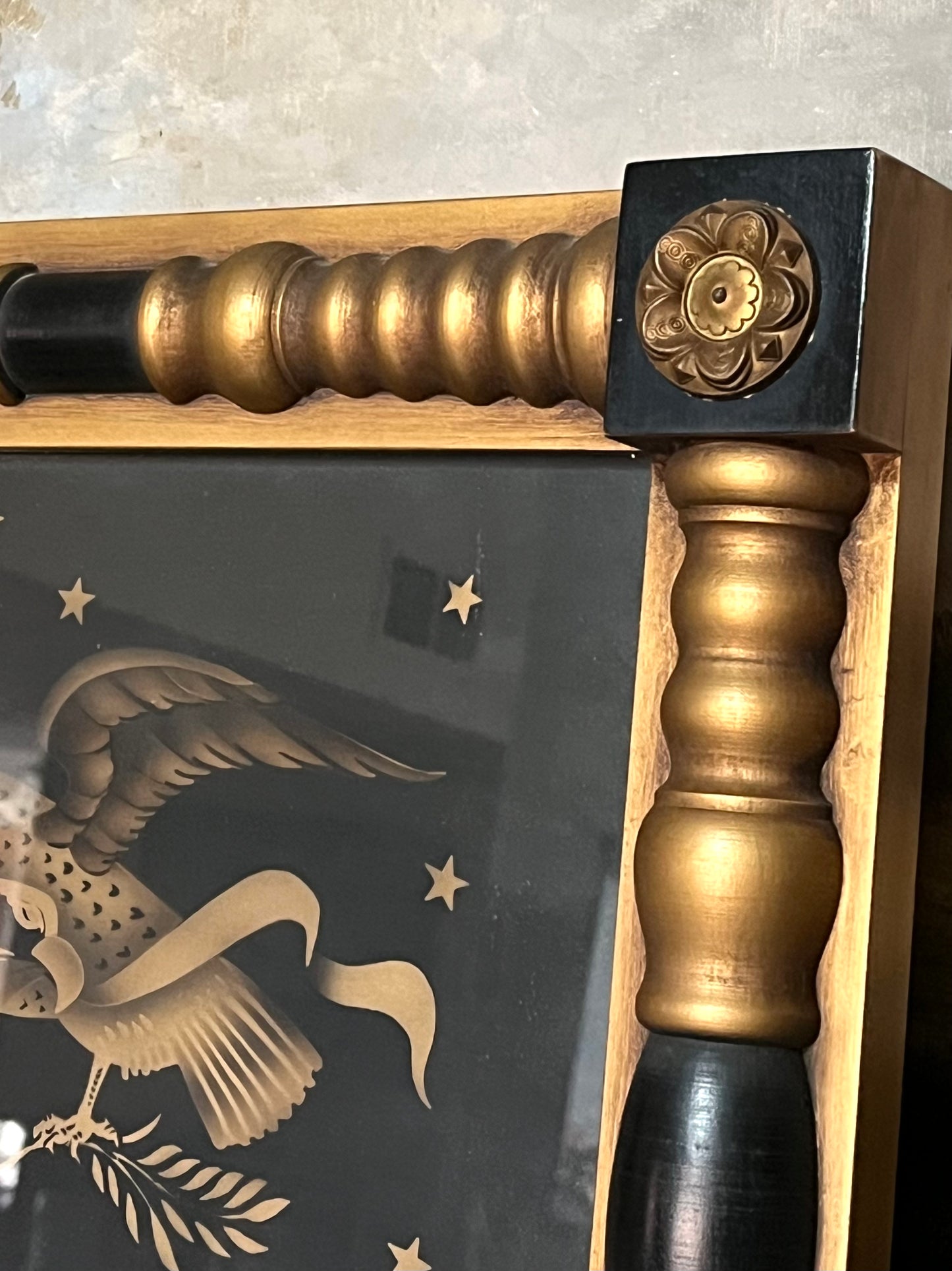 Elegant And Classic Federal Eagle Hitchcock Mirror