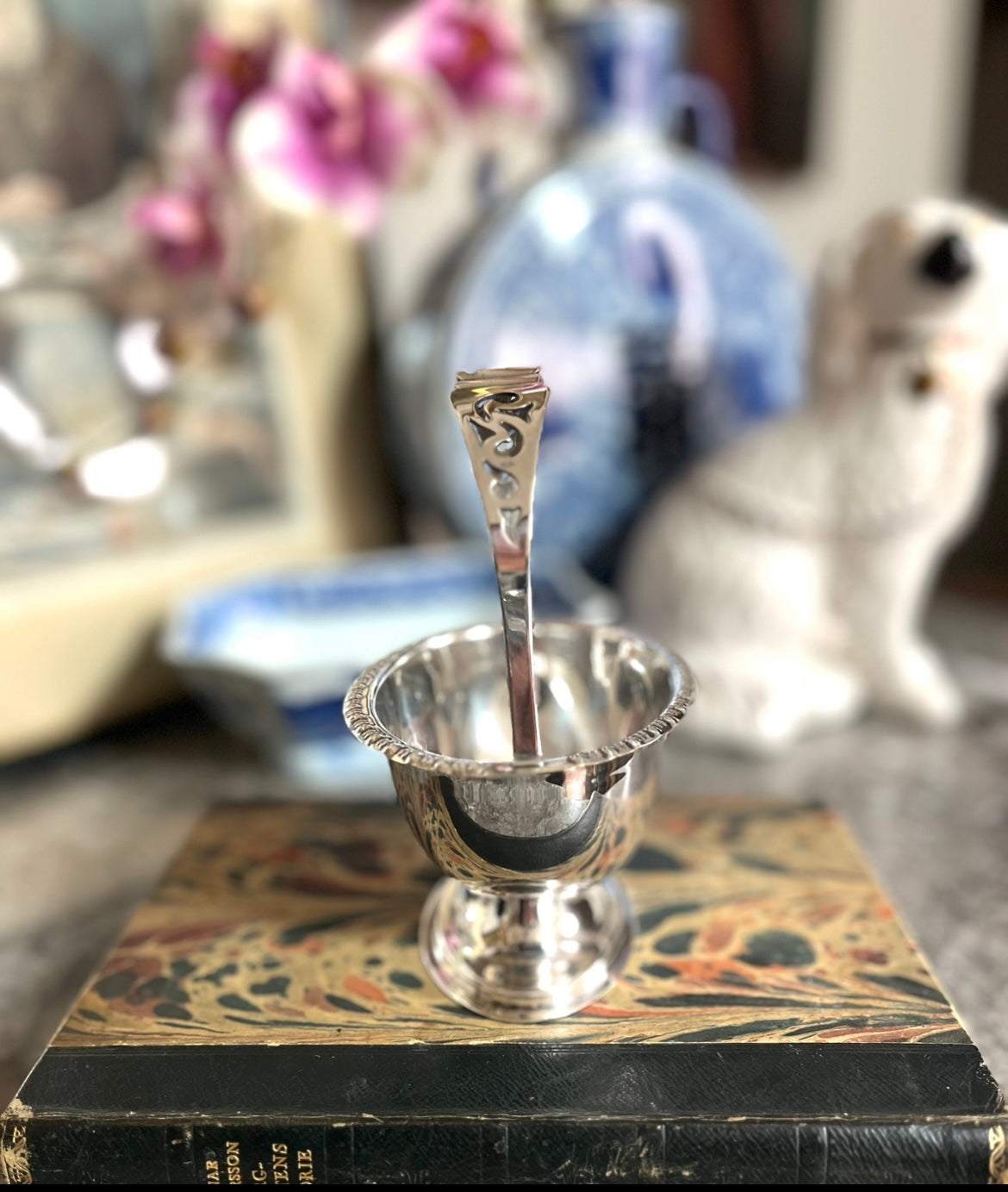 Sweet Little Antique Early 1900’s English Silver Plated Sugar Bowl/Trinket Dish