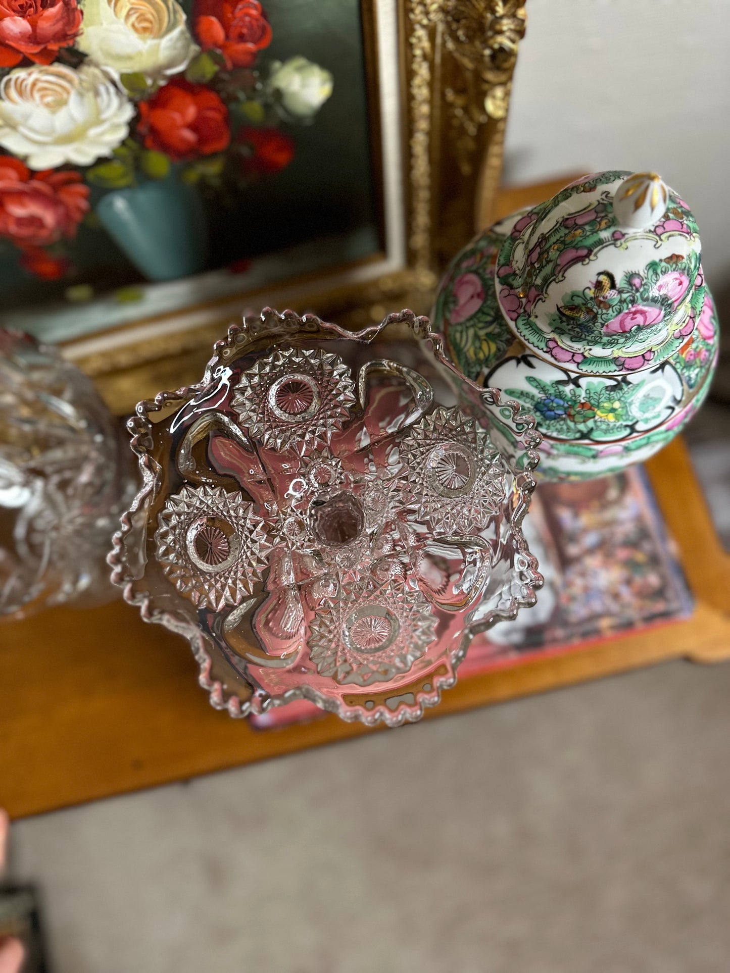 BEAUTIFUL Vintage Glass Pedestal Compote