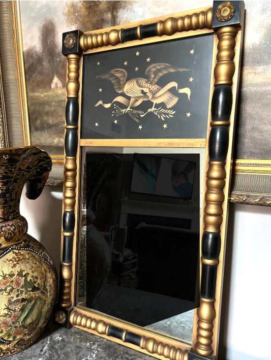 Elegant And Classic Federal Eagle Hitchcock Mirror