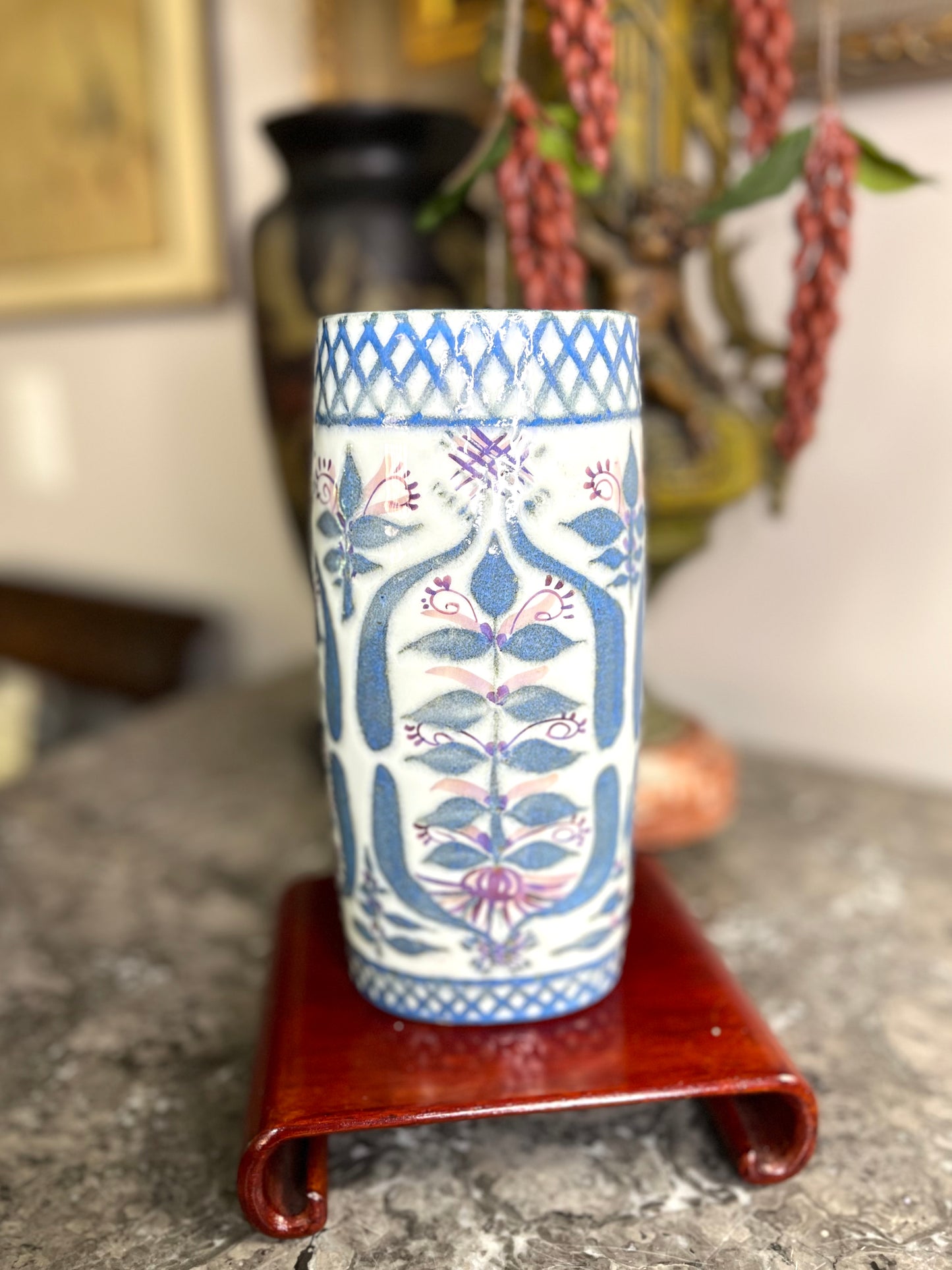 Beautiful Royal Copenhagen Marianne Johnson Hand Painted Tanera Vase