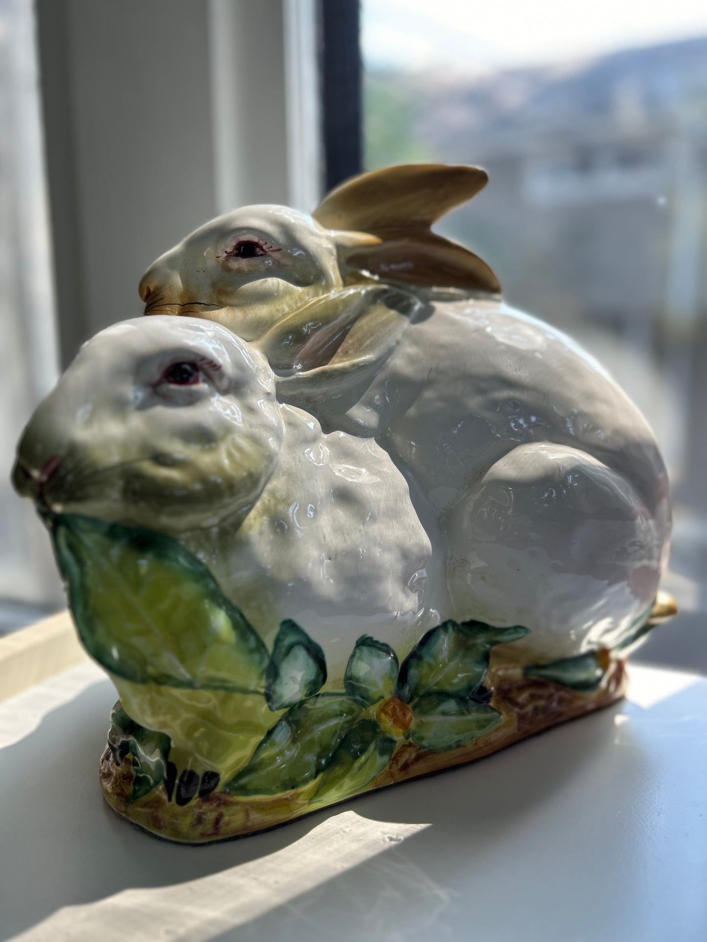 Magnificent Large Bunnies, 12” tall 12” wide - Pristine