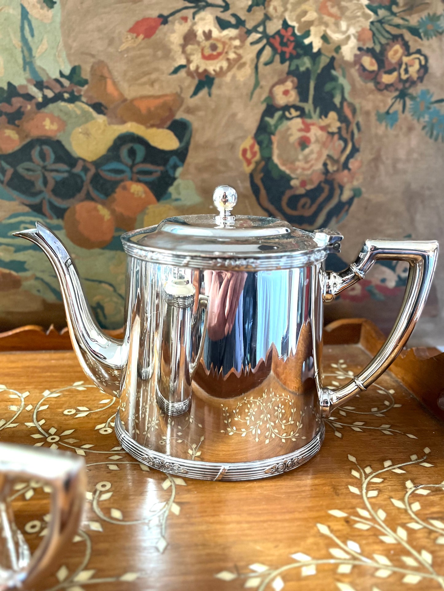 Vintage Silver Plate English Tea And Coffee Set - Coffee Pot - Tea Pot - Creamer - Sugar by Wolff