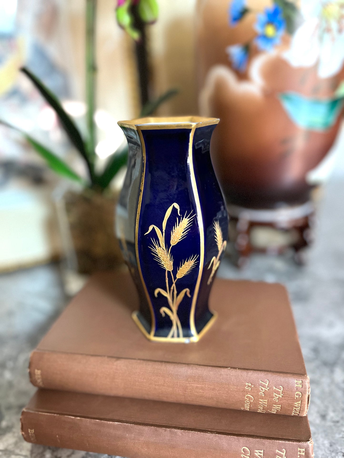 Beautiful Small Czech Porcelain Vintage Gilded Bud Vase