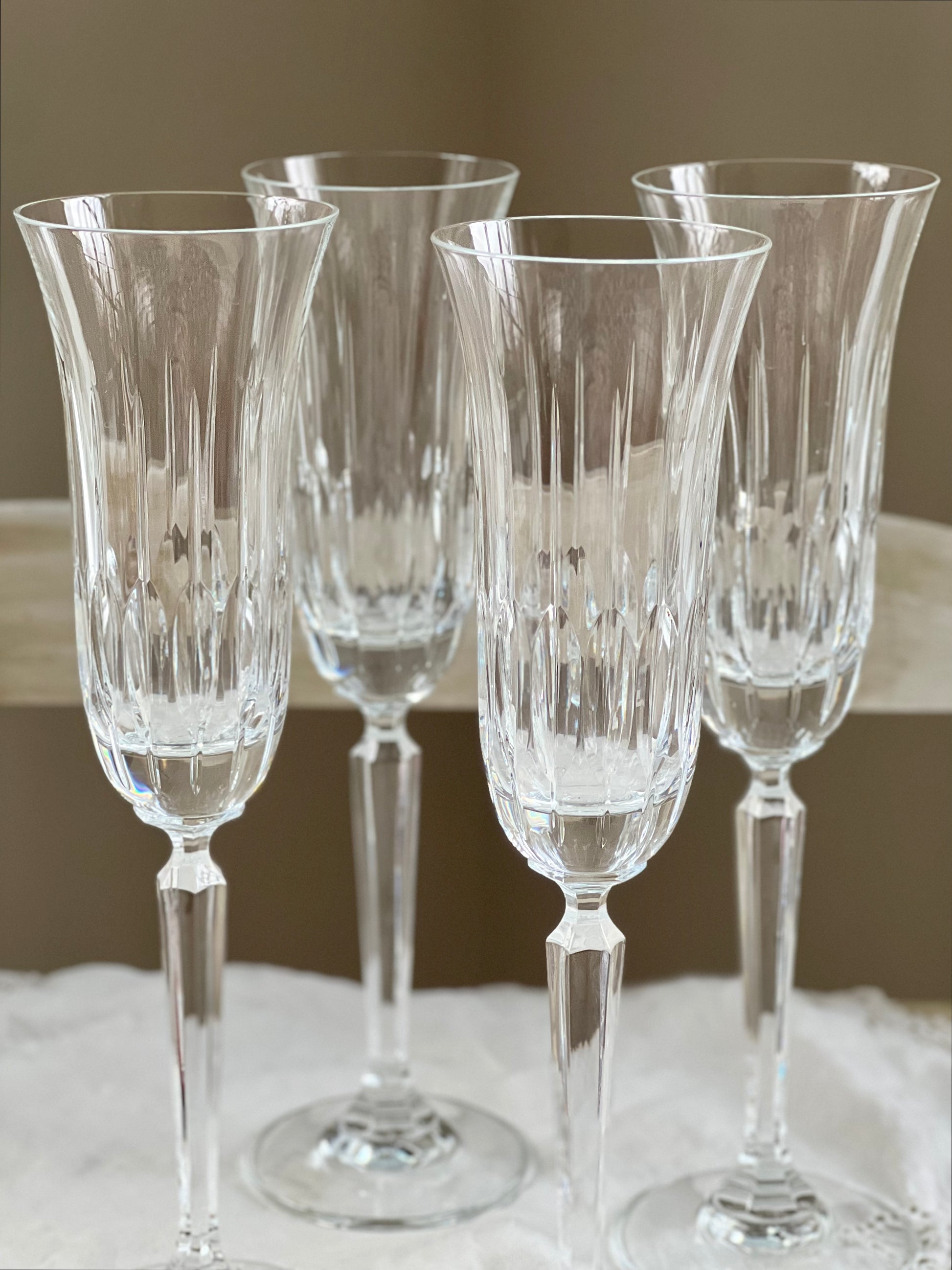 Vintage Montclair Fluted Champagne Flutes by Mikasa set of 4