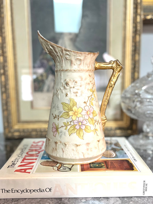 Gorgeous Antique 1860-1894 Austrian Porcelain Stellmacher Pitcher/Vase