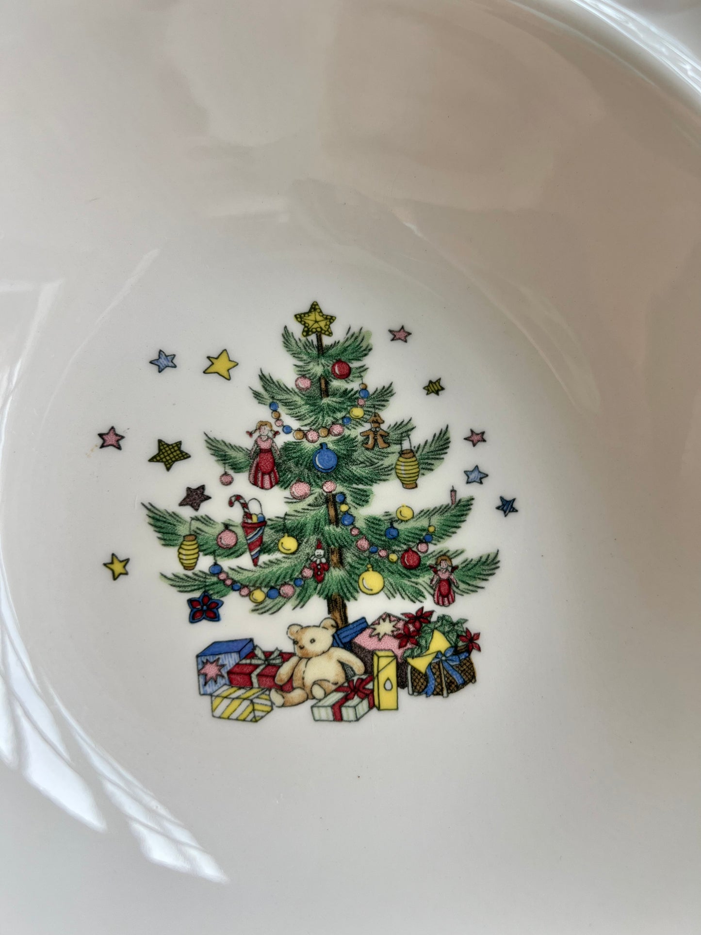 Happy Holidays Vegetable Serving Bowl by Nikko Japan ~ Excellent!