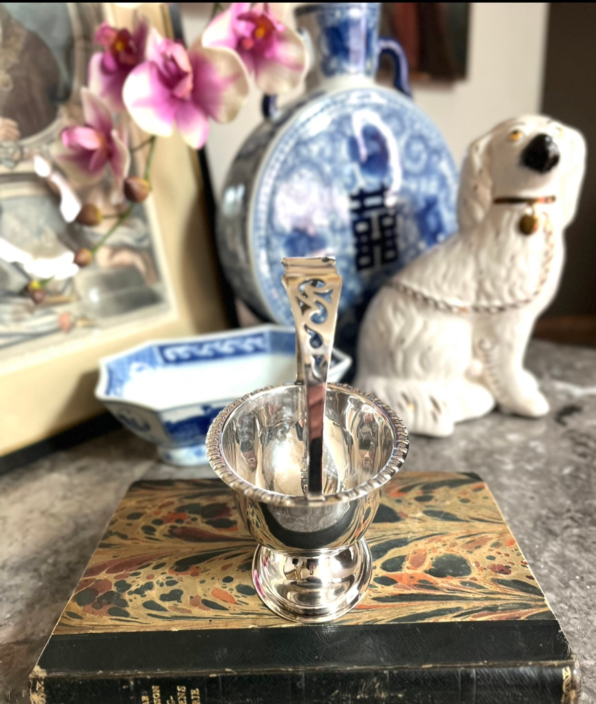 Sweet Little Antique Early 1900’s English Silver Plated Sugar Bowl/Trinket Dish