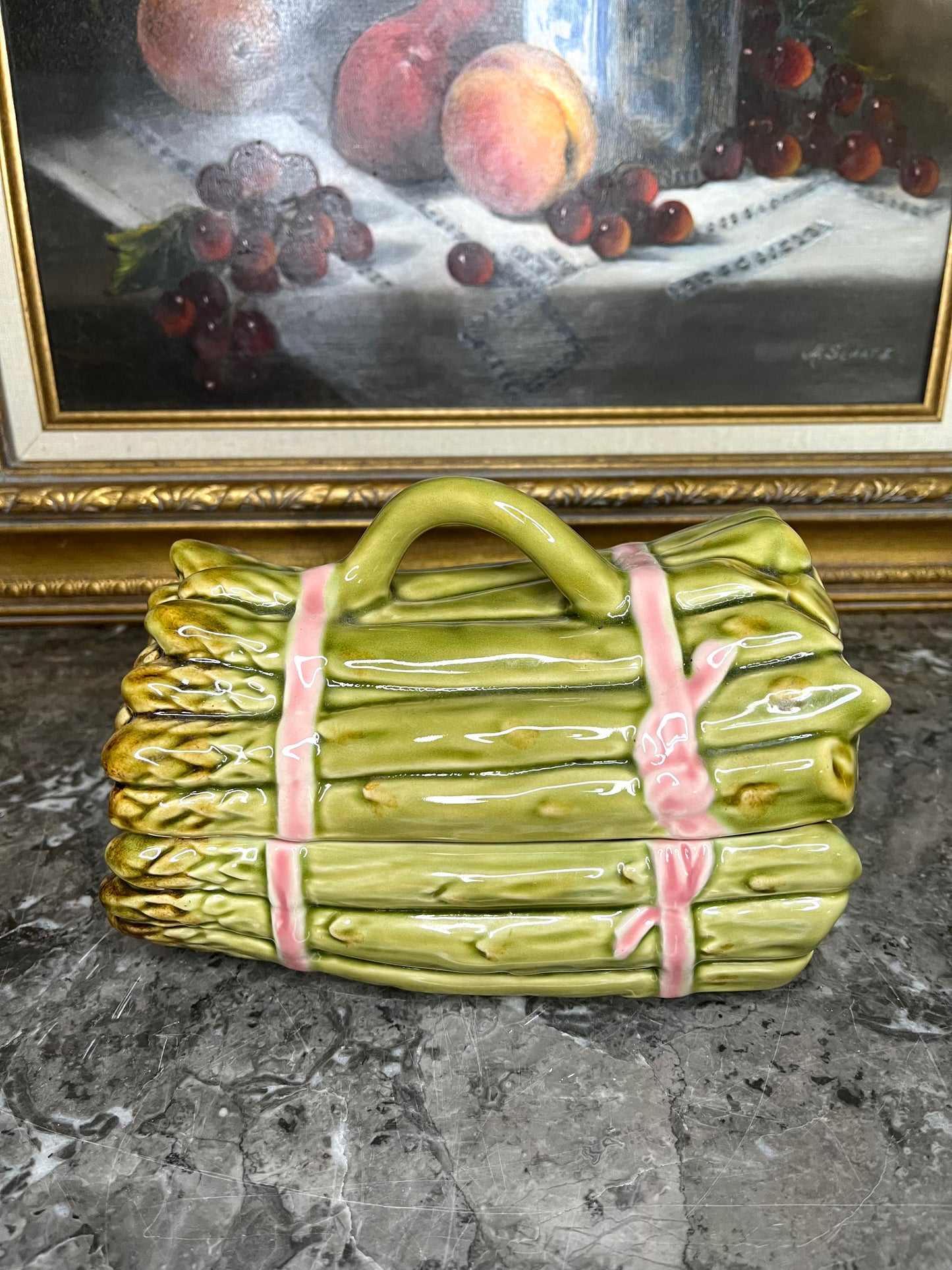 Collectible Vintage Bordallo Pinheiro Asparagus Box