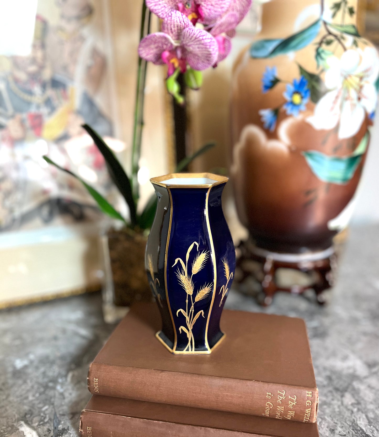 Beautiful Small Czech Porcelain Vintage Gilded Bud Vase