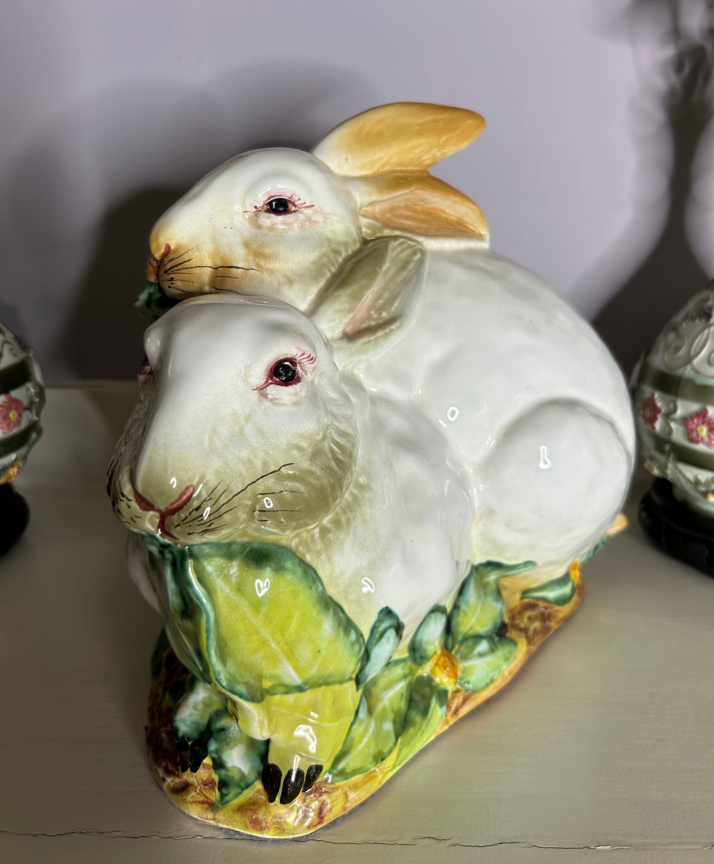 Magnificent Large Bunnies, 12” tall 12” wide - Pristine