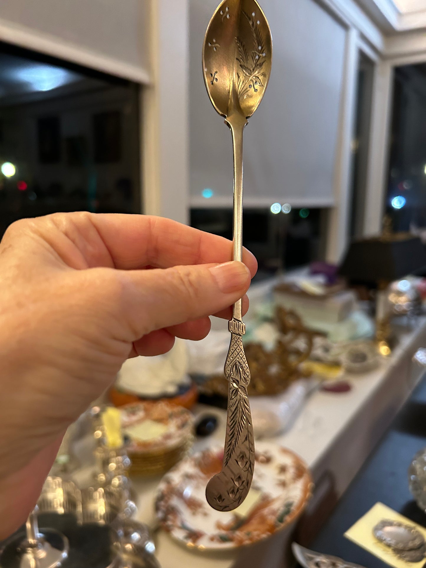 Live11/8 Gorham Sterling Aesthetic Movement Olive Spoon85.00