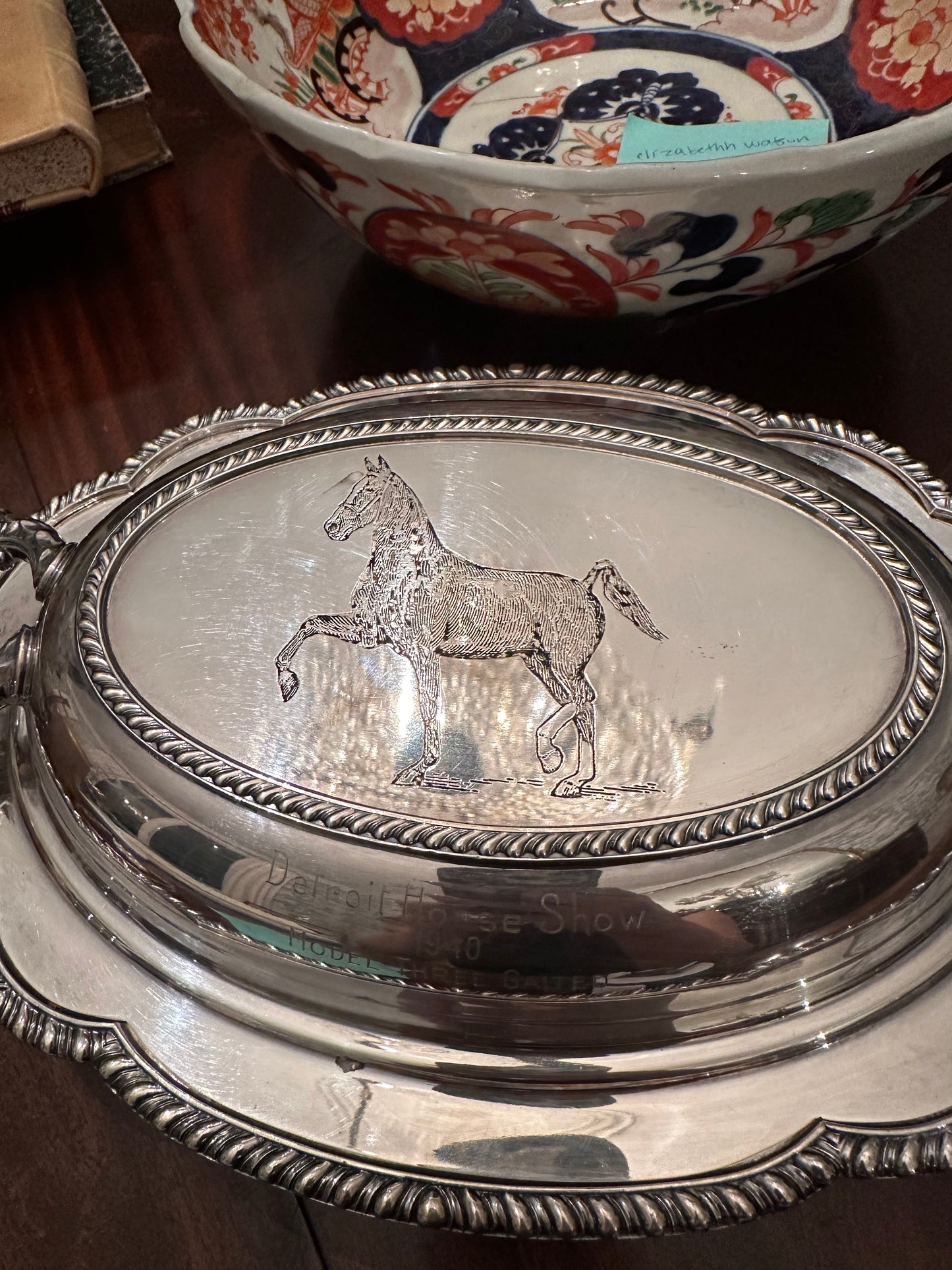 Reserved for Kavita-SP horse covered dish