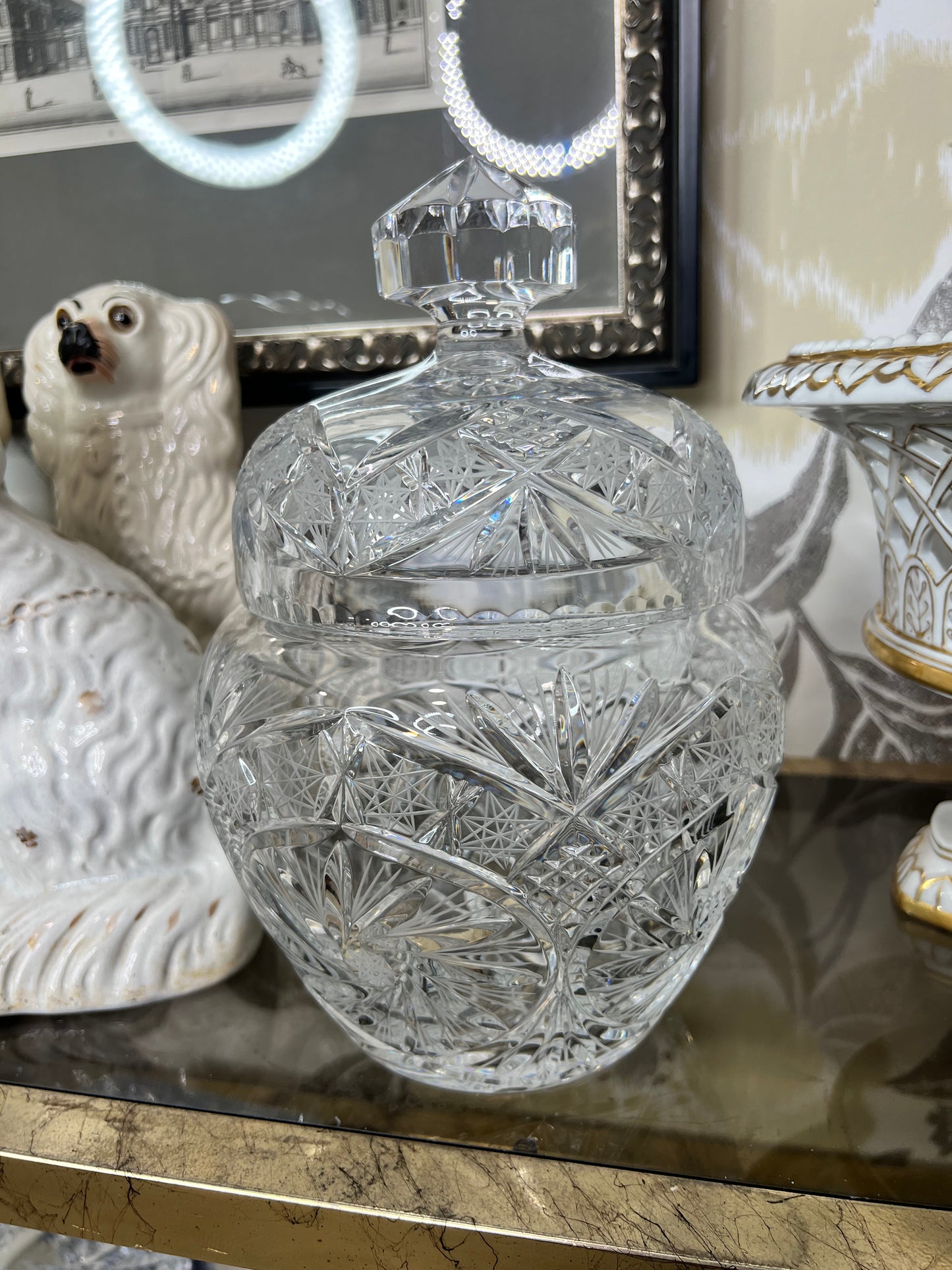 For Kim - Large Cut Crystal Biscuit Jar - Live Sale 12/17