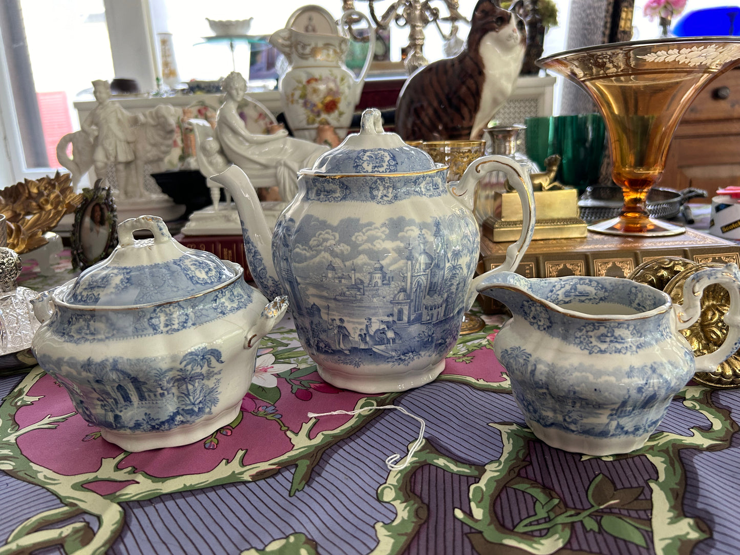 Ridgeways Blue and White Three piece Tea Set!