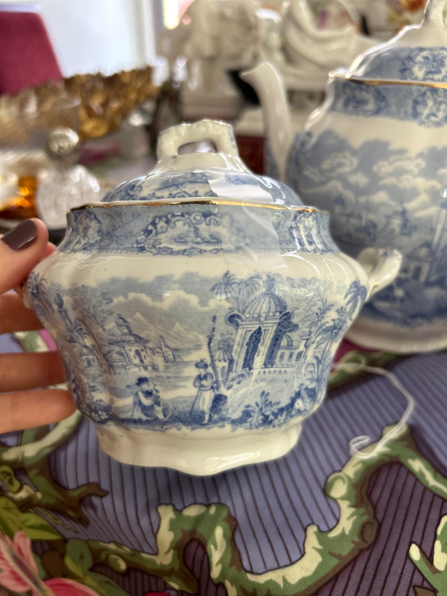 Ridgeways Blue and White Three piece Tea Set!