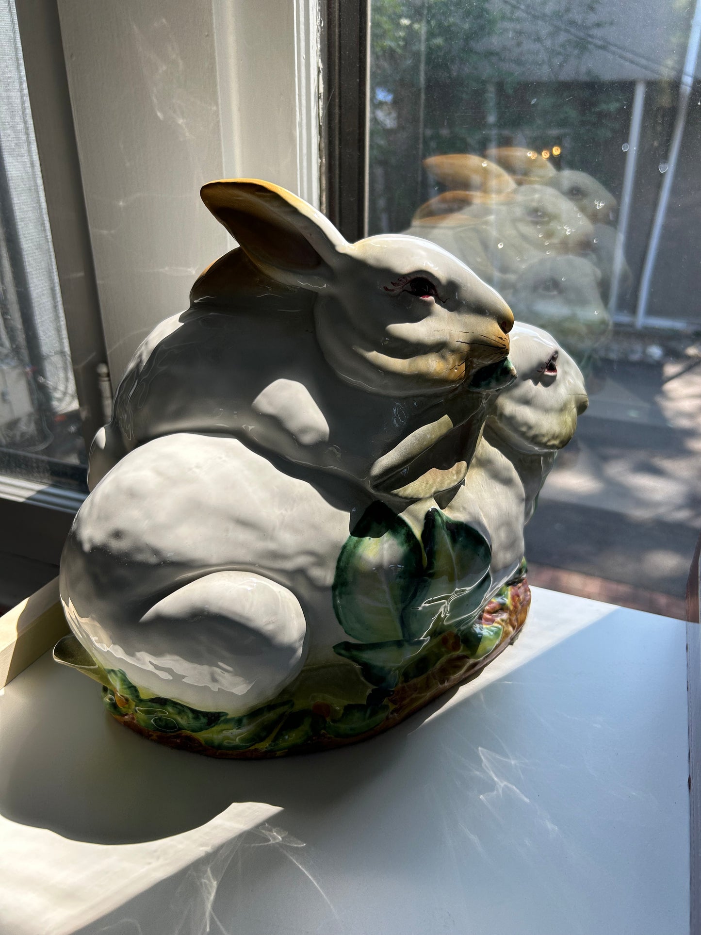 Magnificent Large Bunnies, 12” tall 12” wide - Pristine