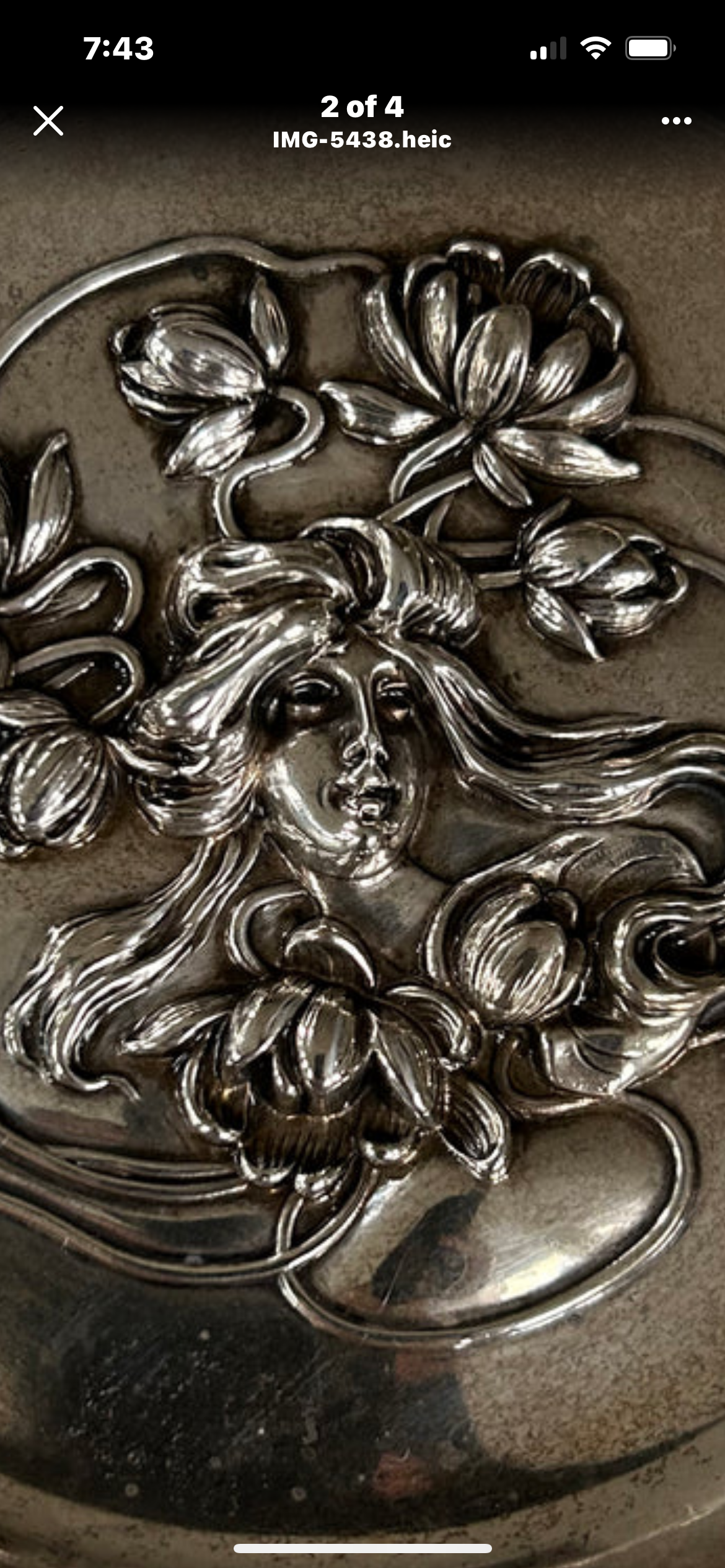 Antique Sterling Art Nouveau Dish