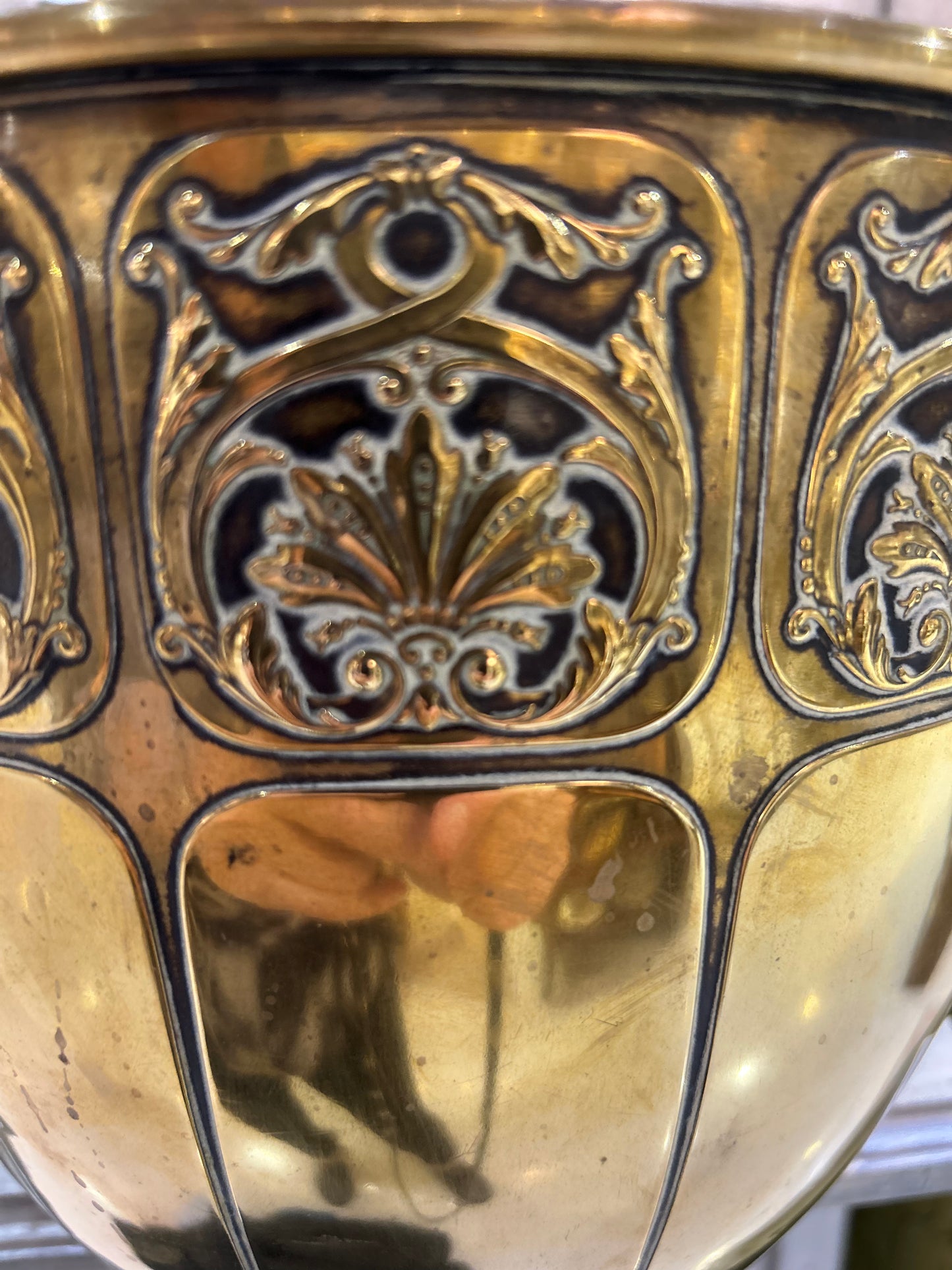 Art Nouveau Dutch Brass Planter