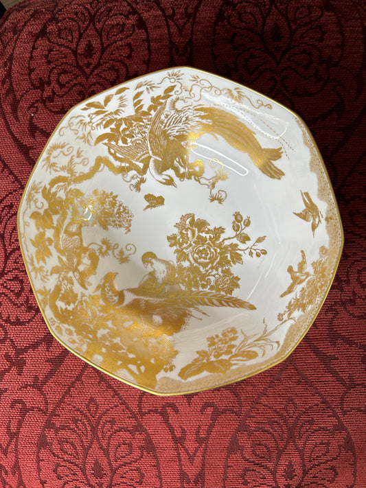 Royal Crown Derby Gold Aves Octagonal Bowl in pristine Condition!!