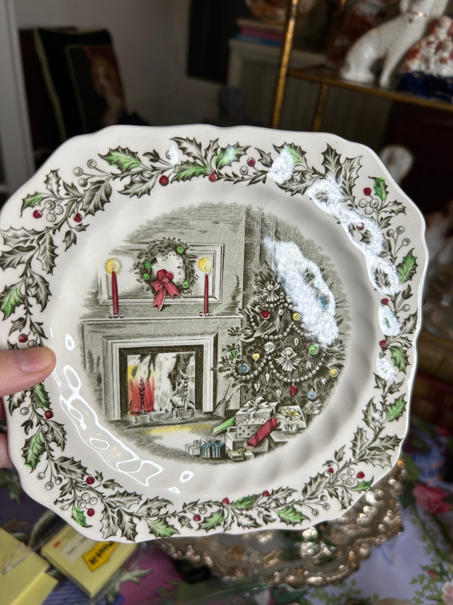 Merry Christmas by Johnson Brothers 10 1/2” Dinner Plates 12 Available! For 70.00 each