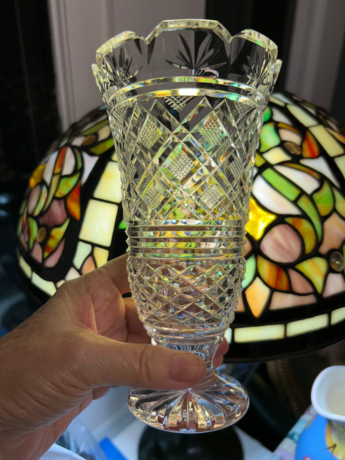 Stunning Waterford Crystal Vase 7” tall!