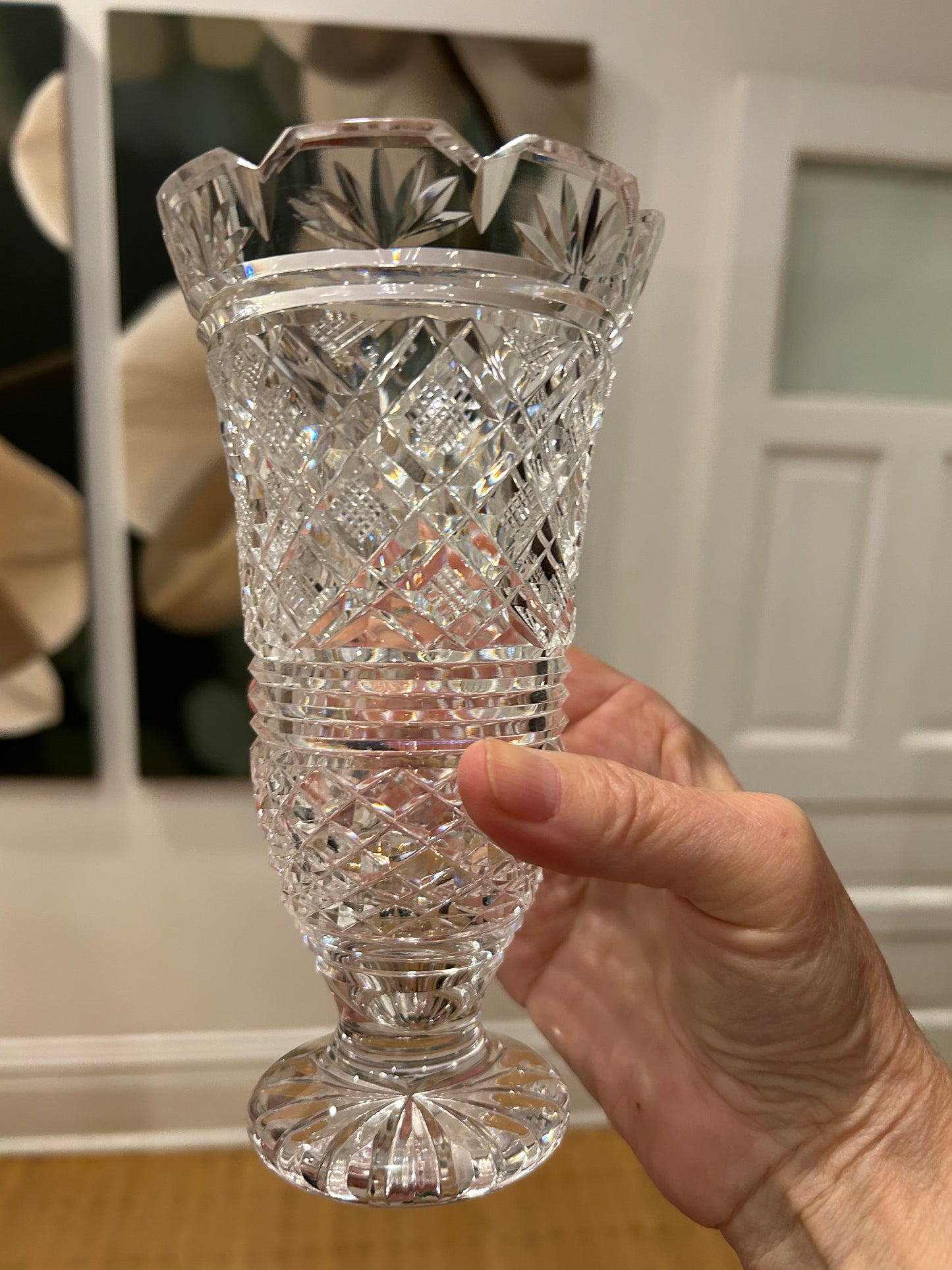 Stunning Waterford Crystal Vase 7” tall!