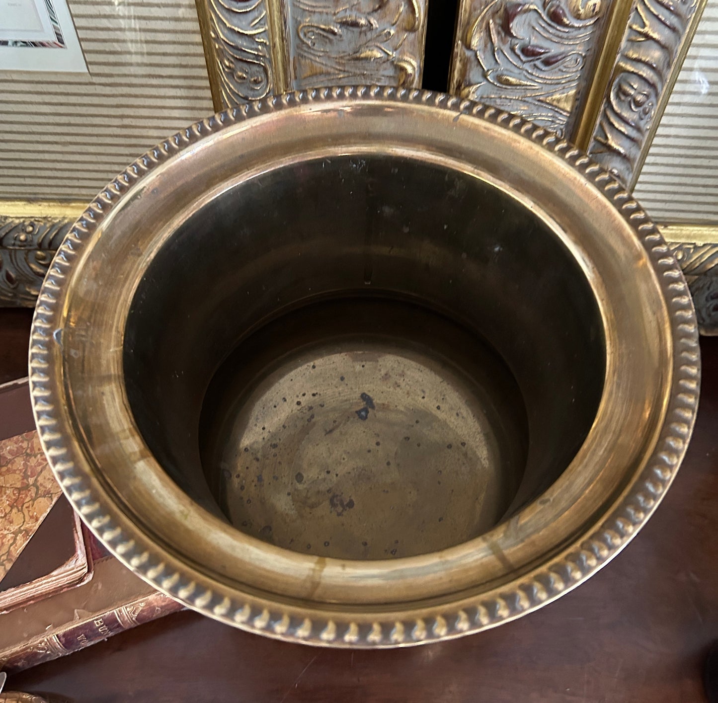 Large Vintage Brass Champagne Bucket