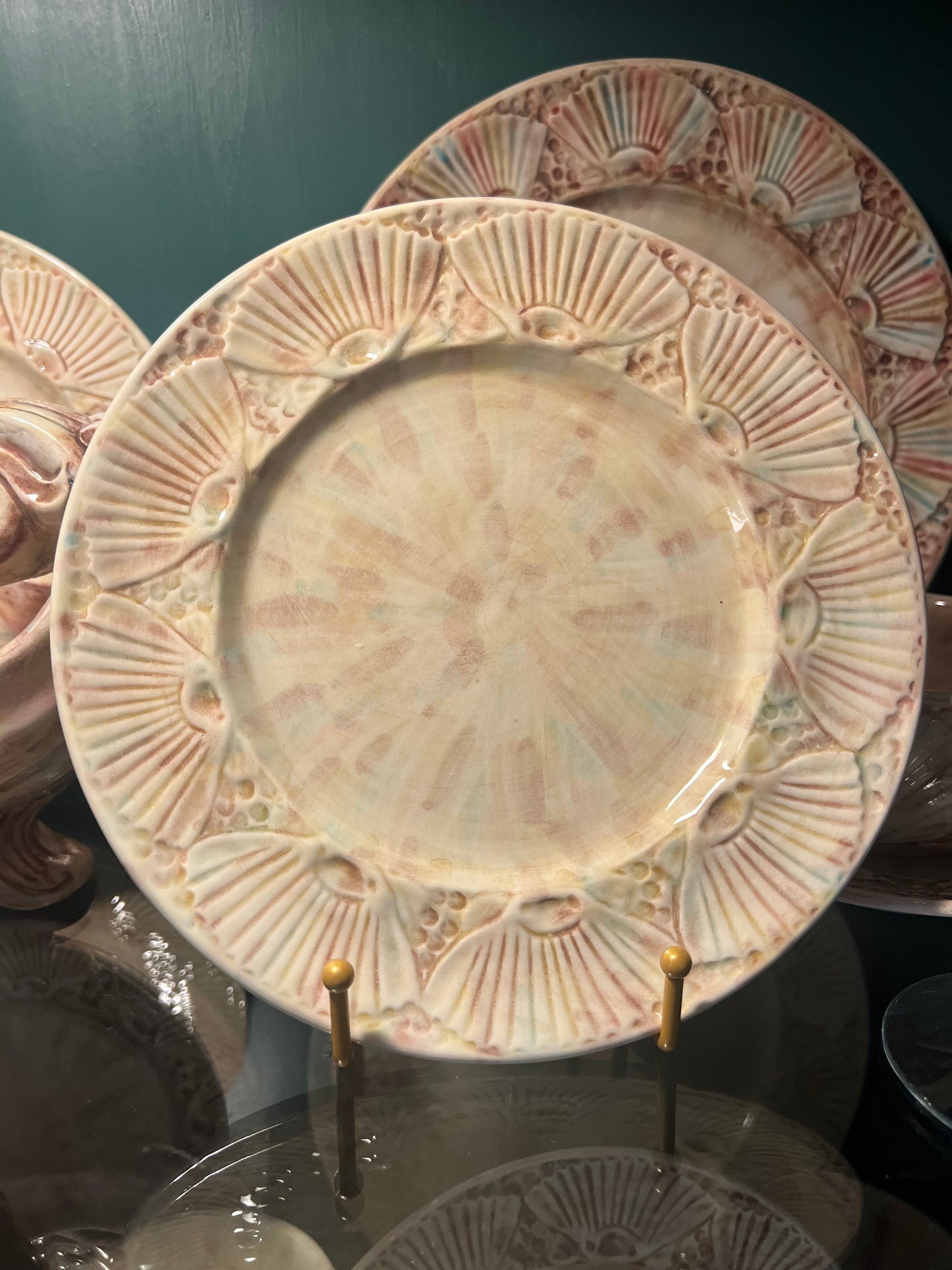 Beautiful Vintage Set of 71 Made in Italy Shell Plates, Bowls & Cups