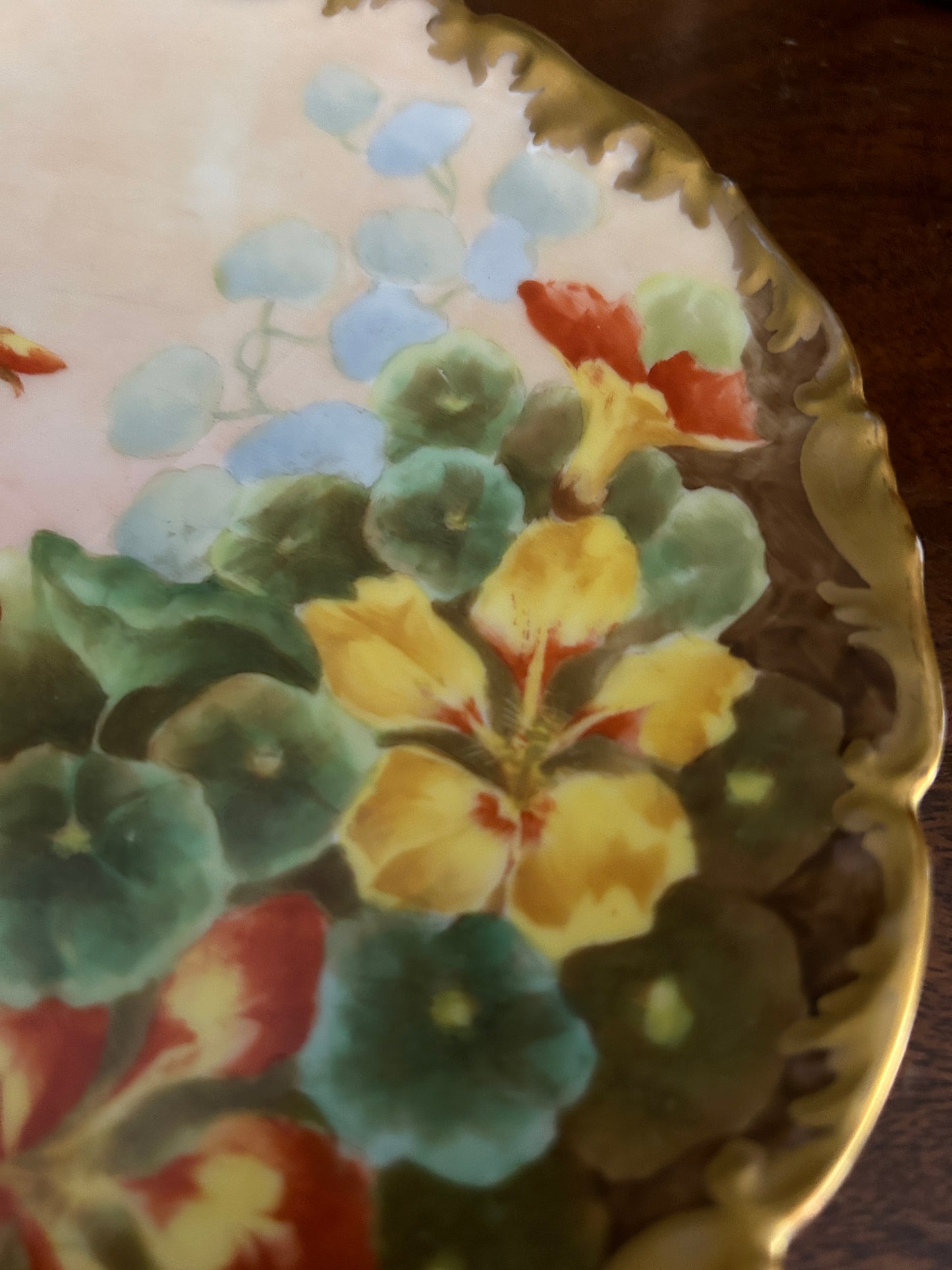 Antique French Hand Painted Tressemanes & Vogt Limoges Porcelain Plate