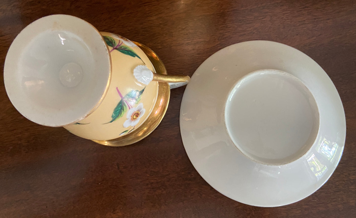 Antique Old Paris Porcelain Cup & Saucer