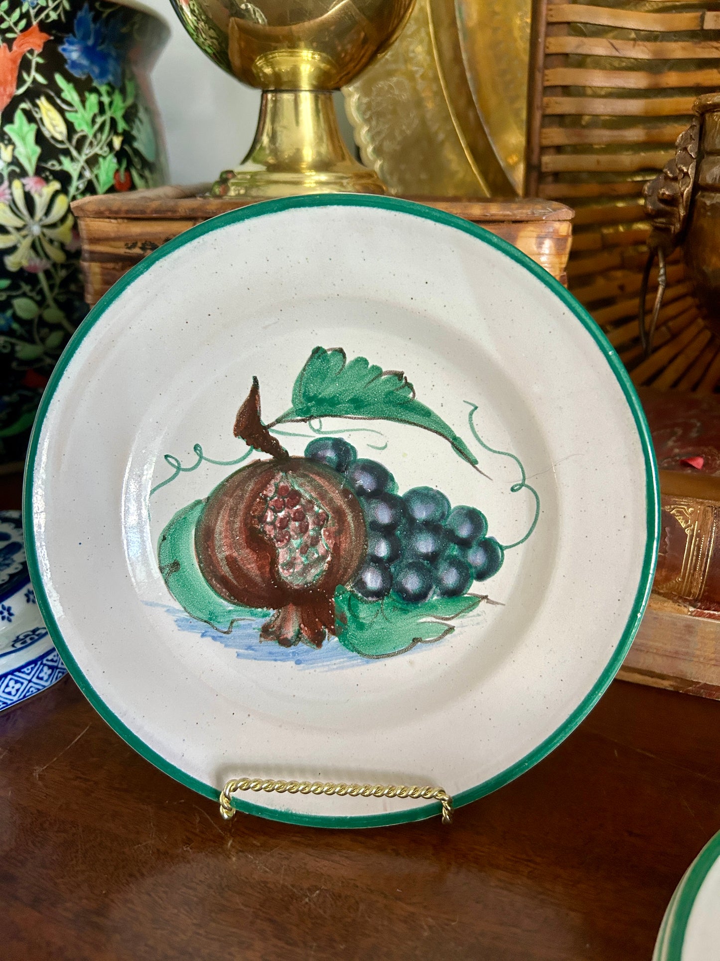Set of Vintage Hand Painted  Italian Charcuterie Plates