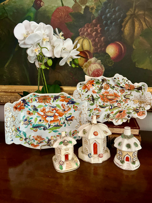 Early 19th Century Mason's Ironstone Lily Serving Dishes