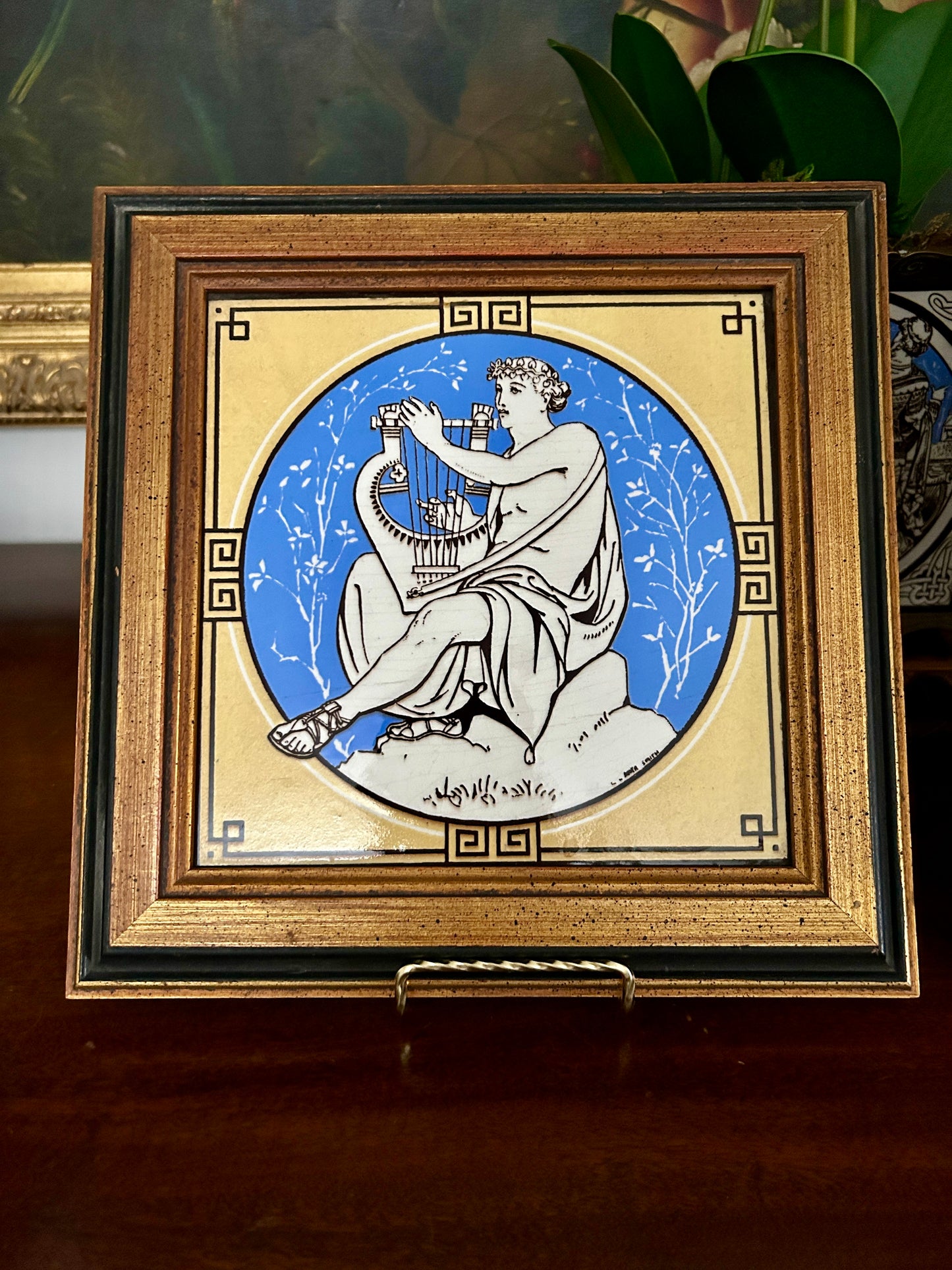 Pair Framed Antique Mintons Tiles by John Moyr Smith