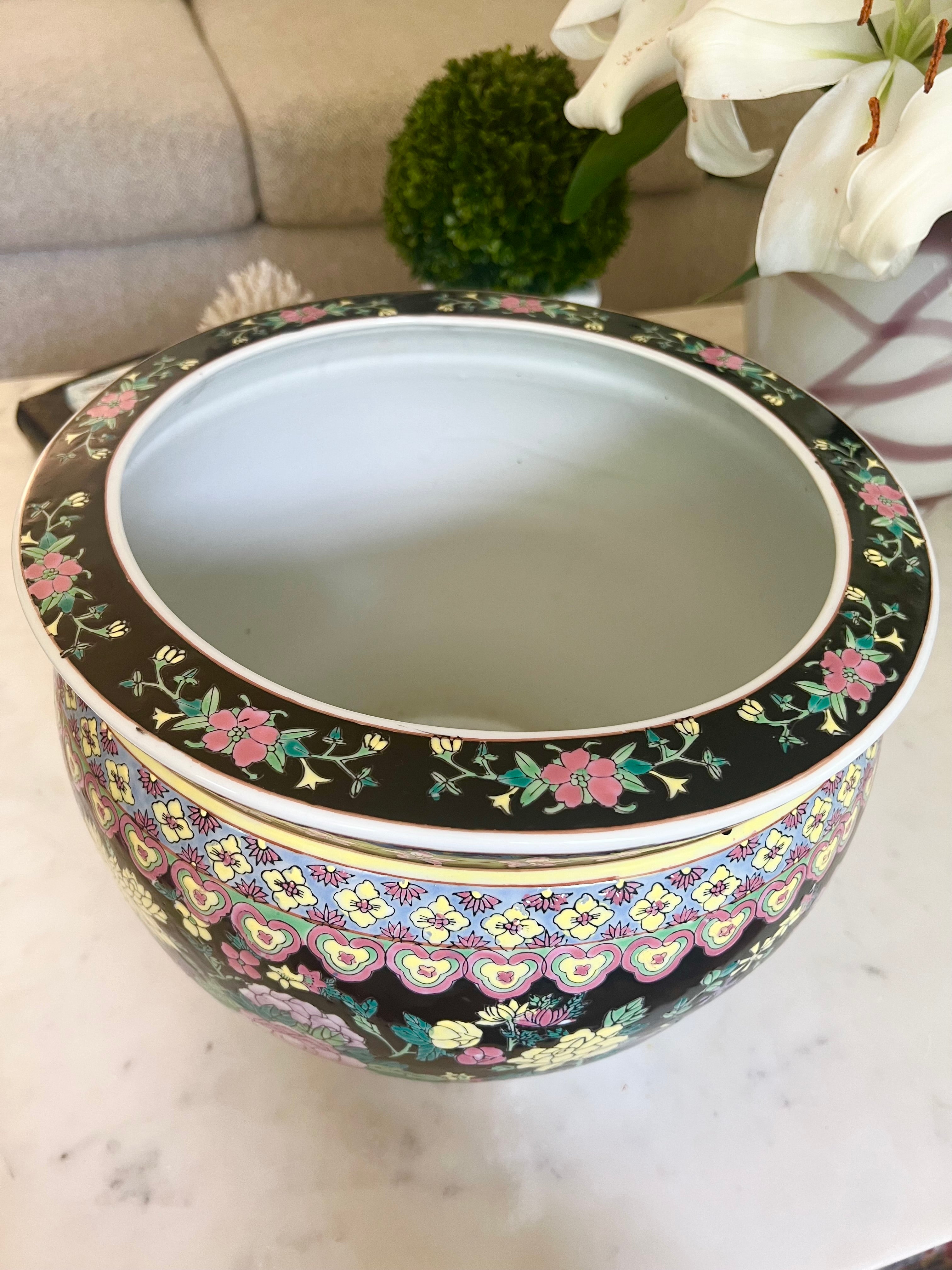 Gorgeous Vintage offers Chinese Oval Fish Bowl Planter