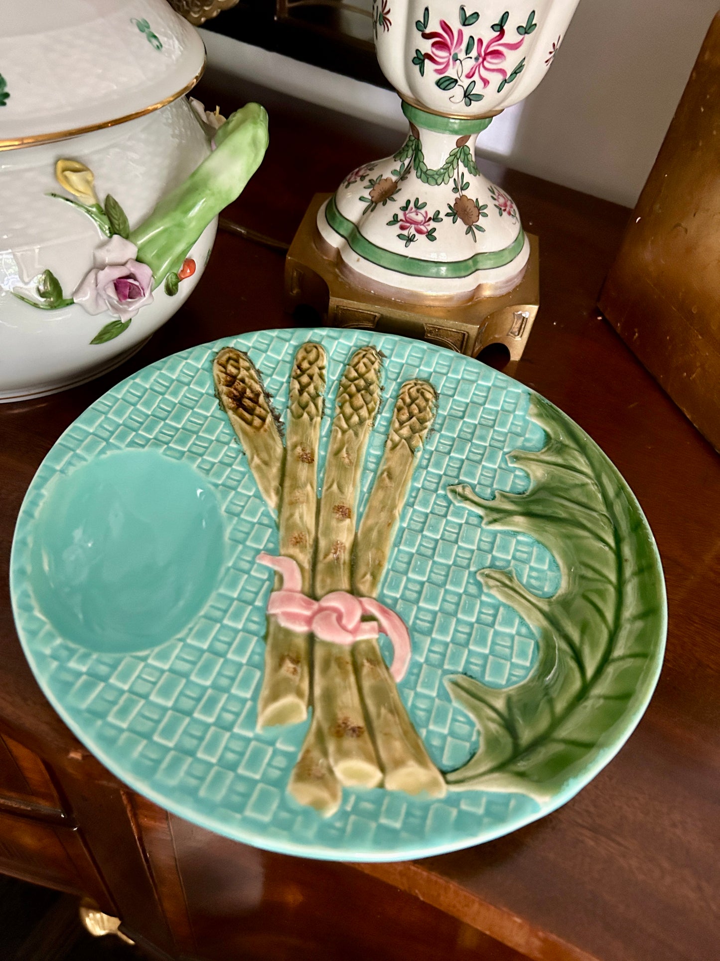 Vintage Bordallo Pinheiro Asparagus Plate