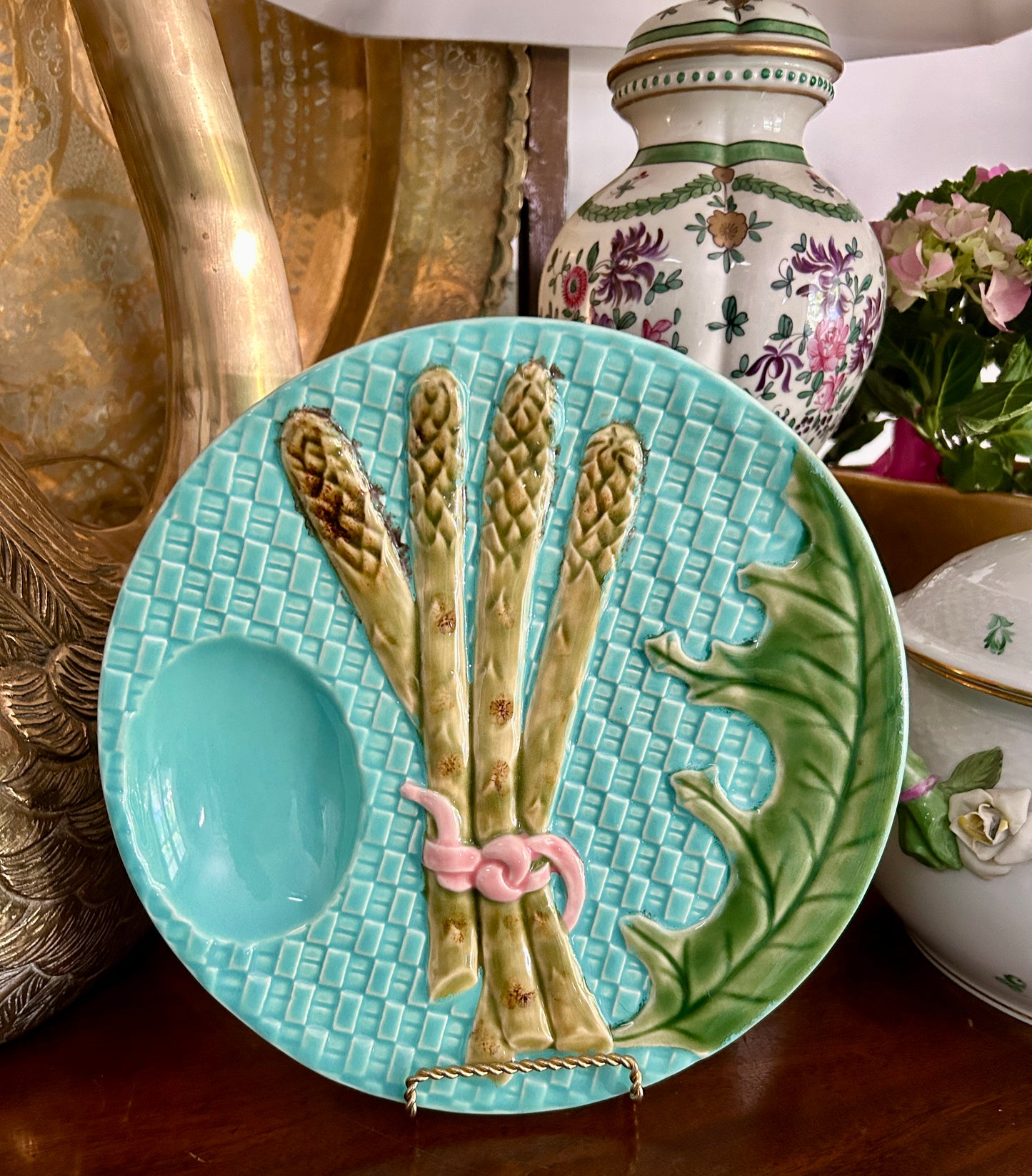 Vintage Bordallo Pinheiro Asparagus Plate