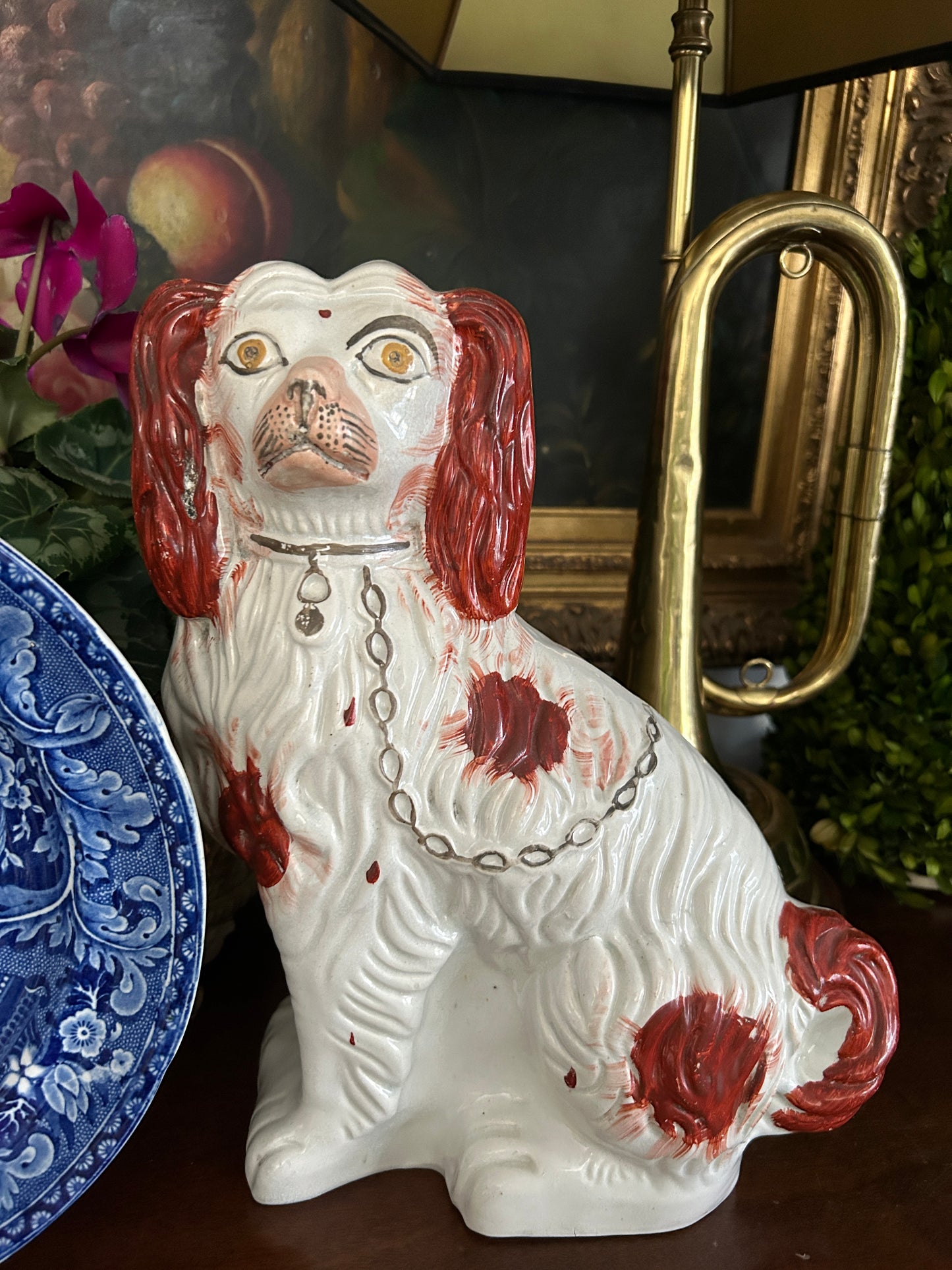 Large 19th Century Staffordshire Spaniel Dog