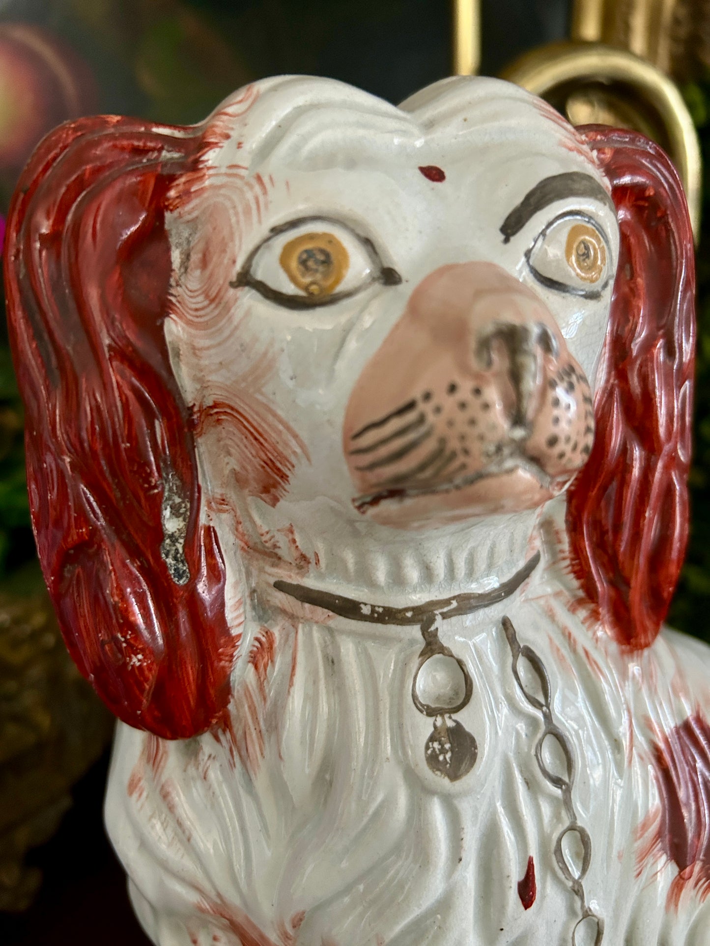 Large 19th Century Staffordshire Spaniel Dog