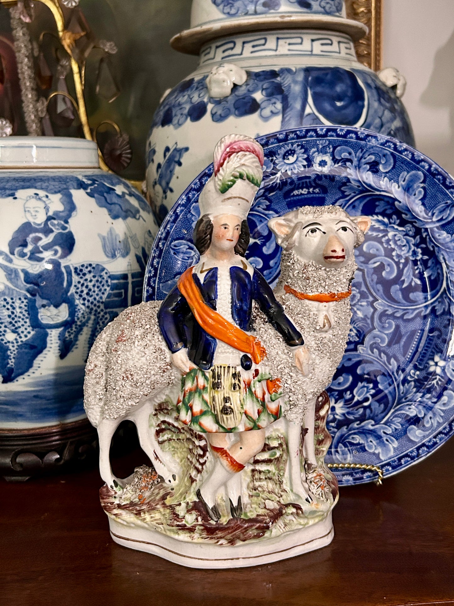 19th Century Staffordshire Young Royal & Sheep