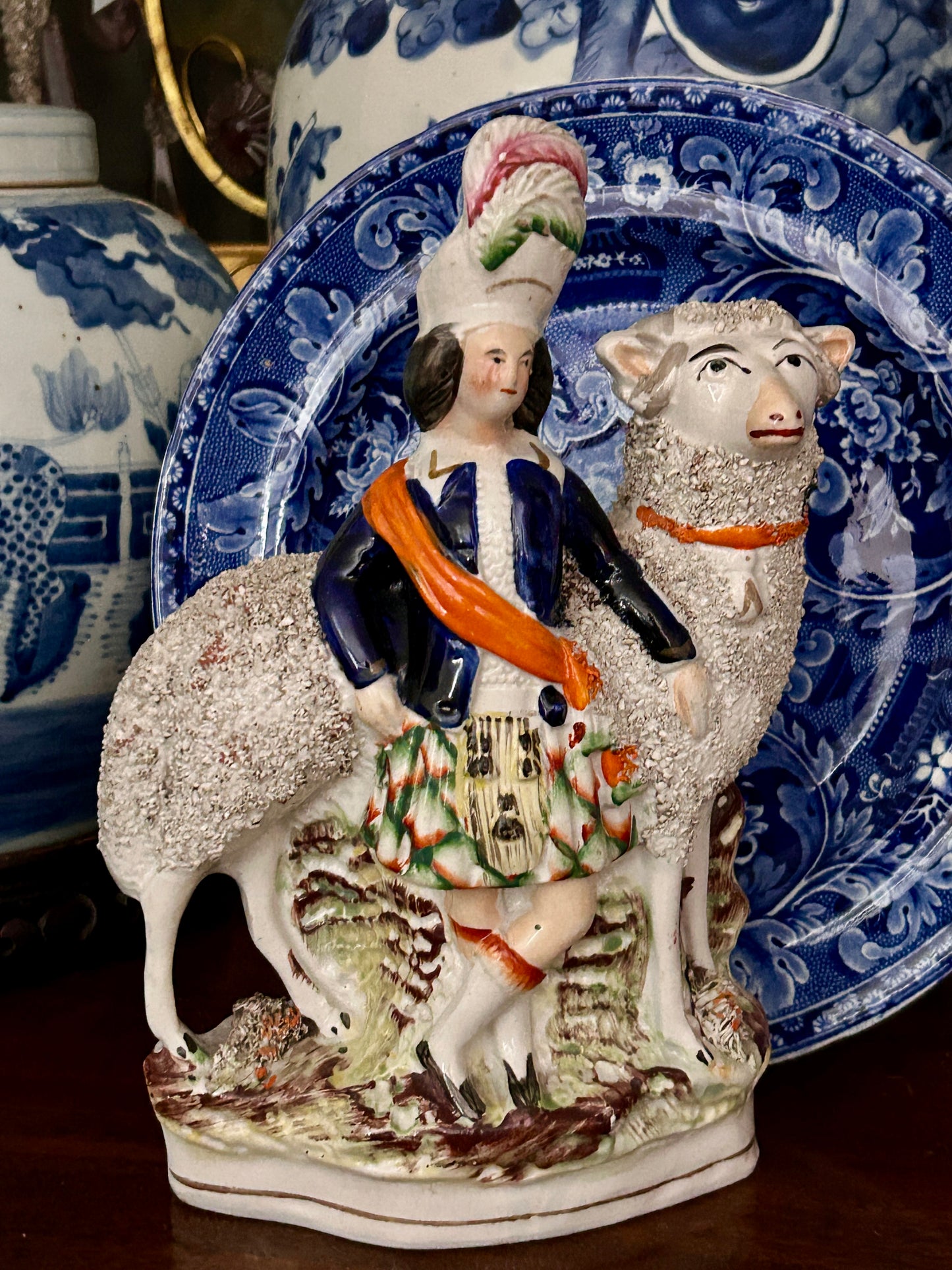 19th Century Staffordshire Young Royal & Sheep