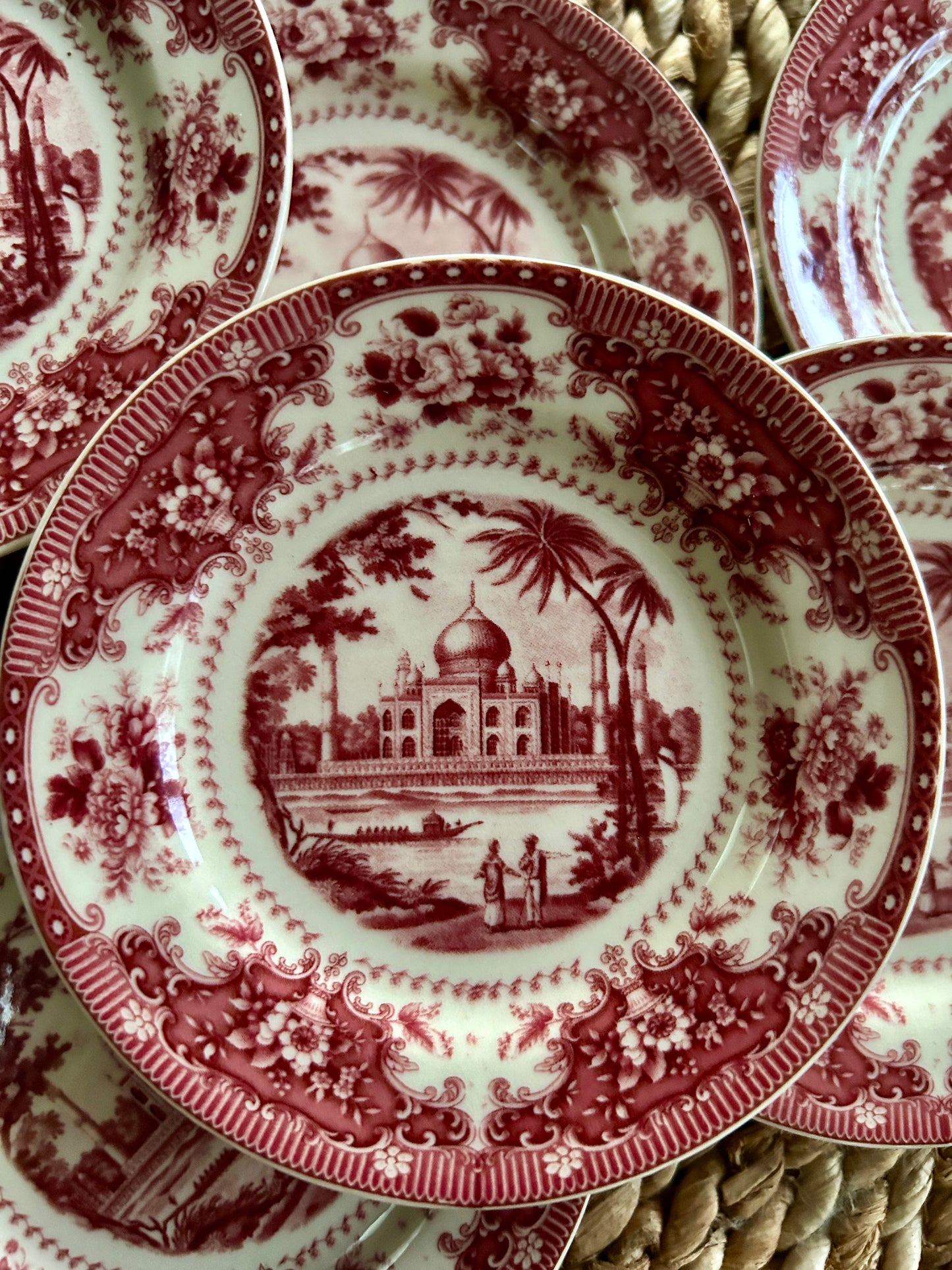 Set of Vintage Italian Transferware Plates