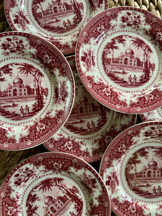 Set of Vintage Italian Transferware Plates