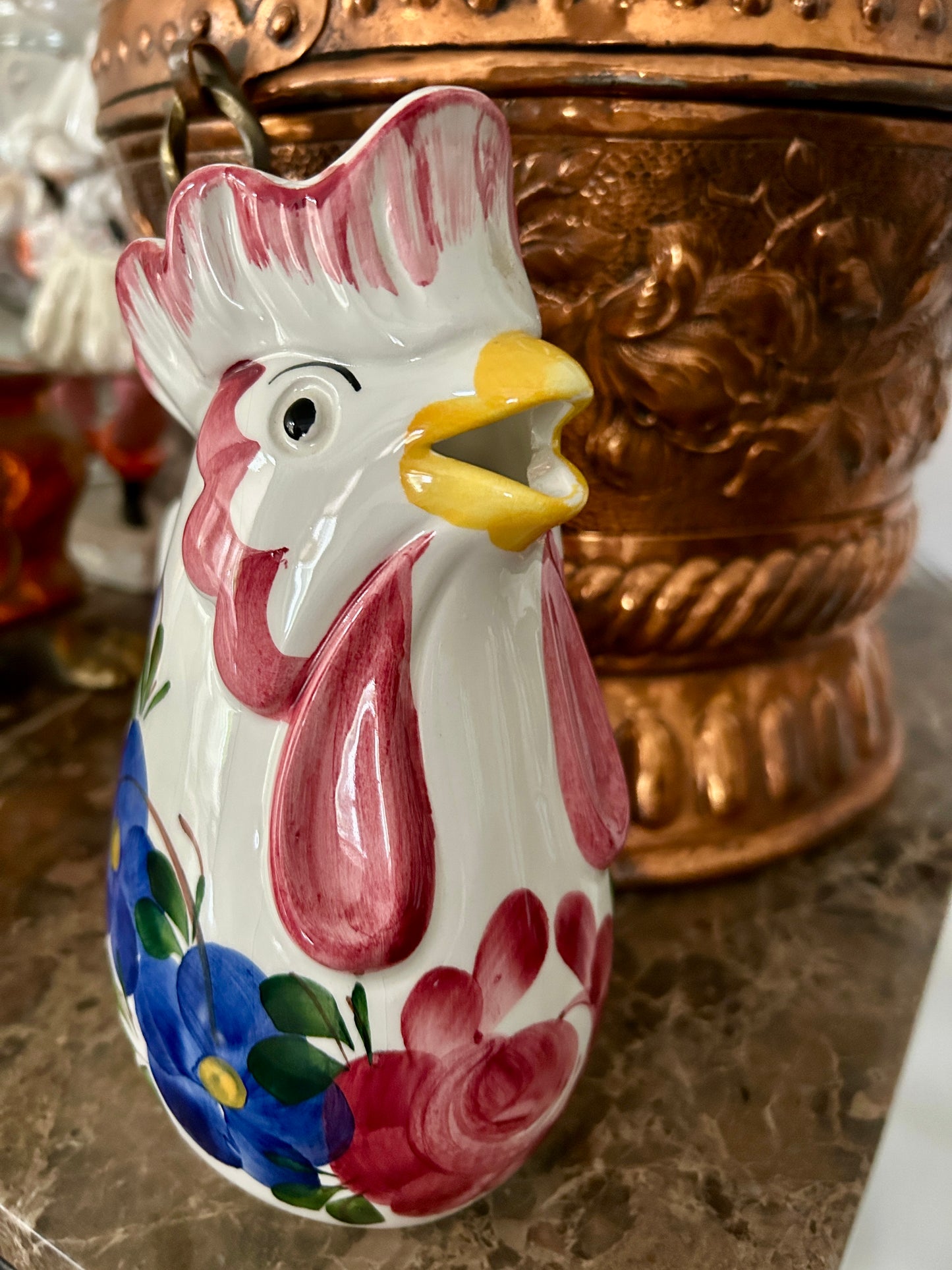 Vintage Italian Rooster Pitcher