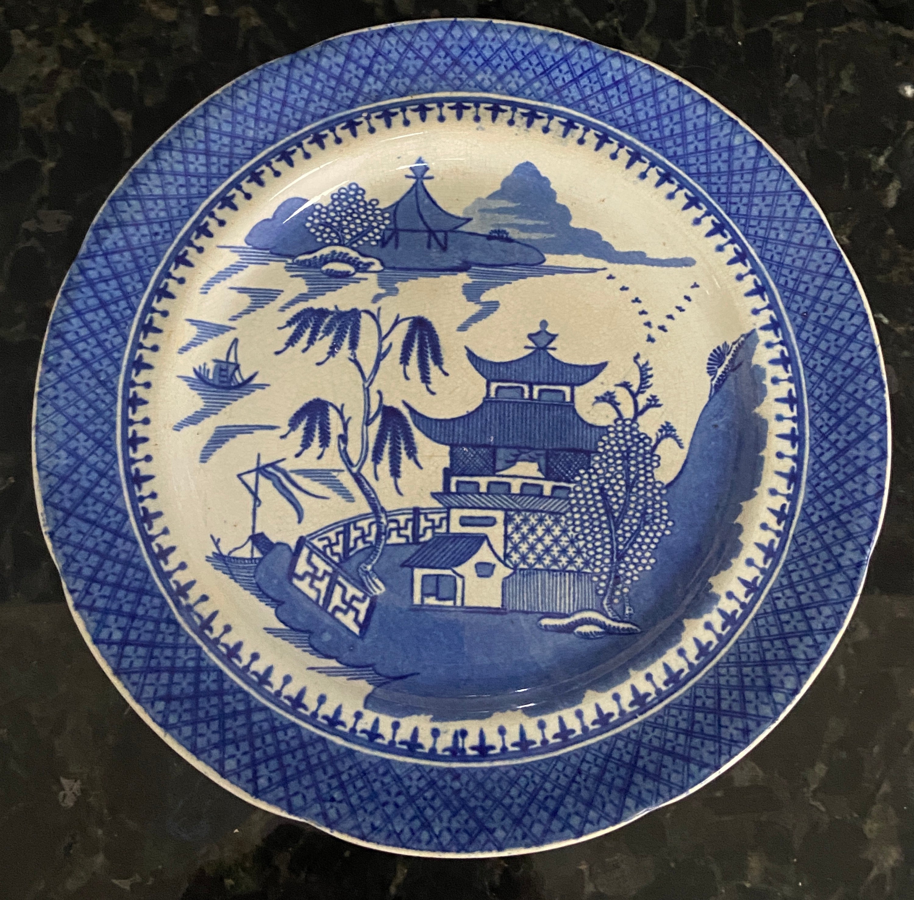 19th Century English Willow Plate deals