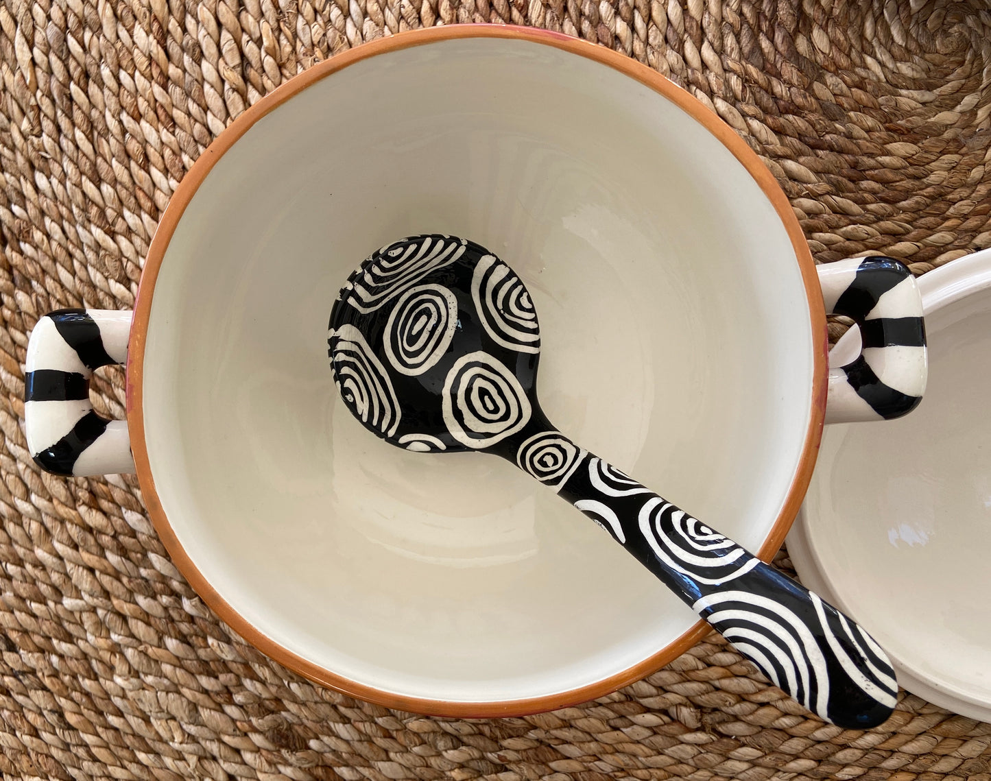 Whimsical  Droll Designs Soup Tureen & Ladle