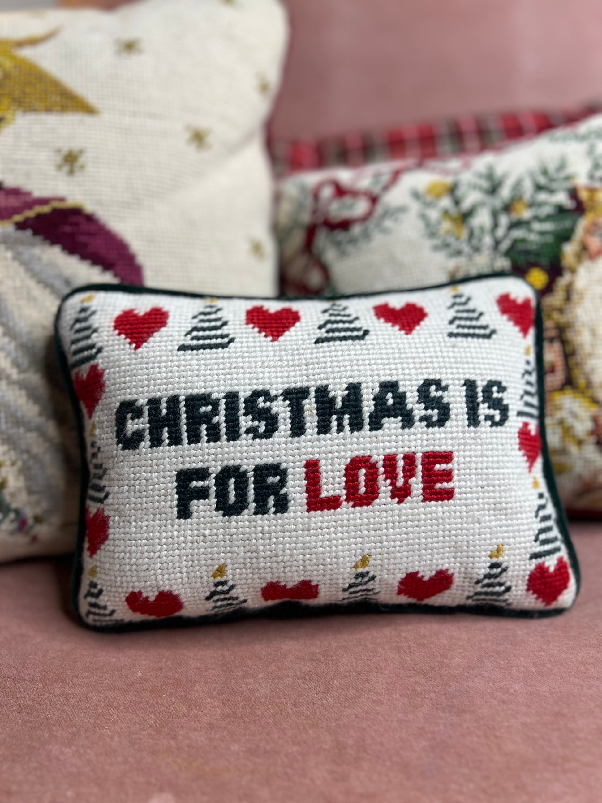 Embroidered Velevet Christmas Pillows