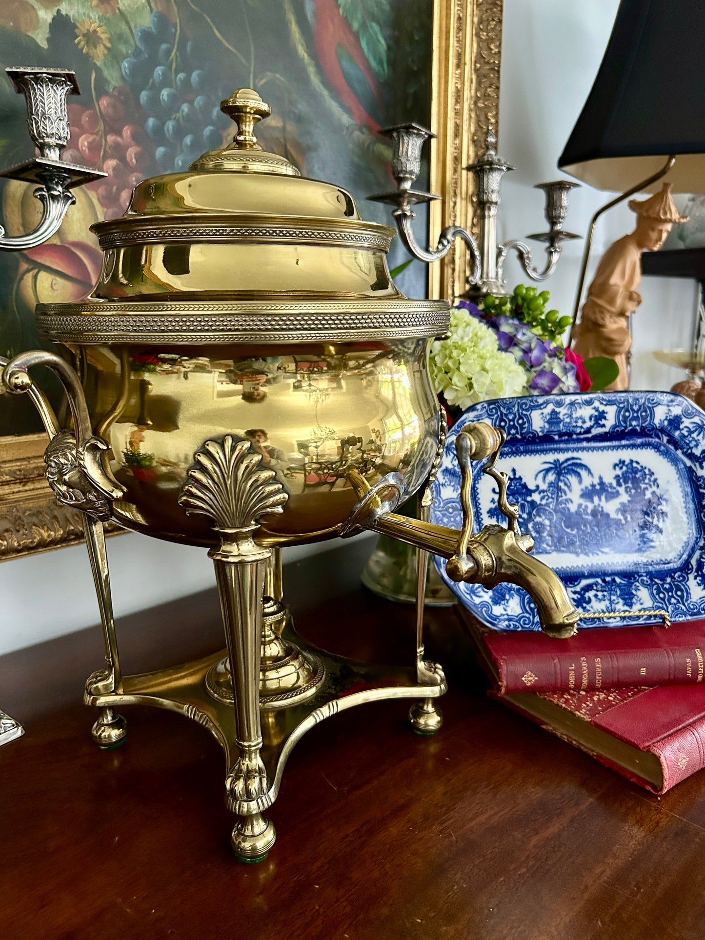 Antique Georgian Brass Tea Urn Samovar