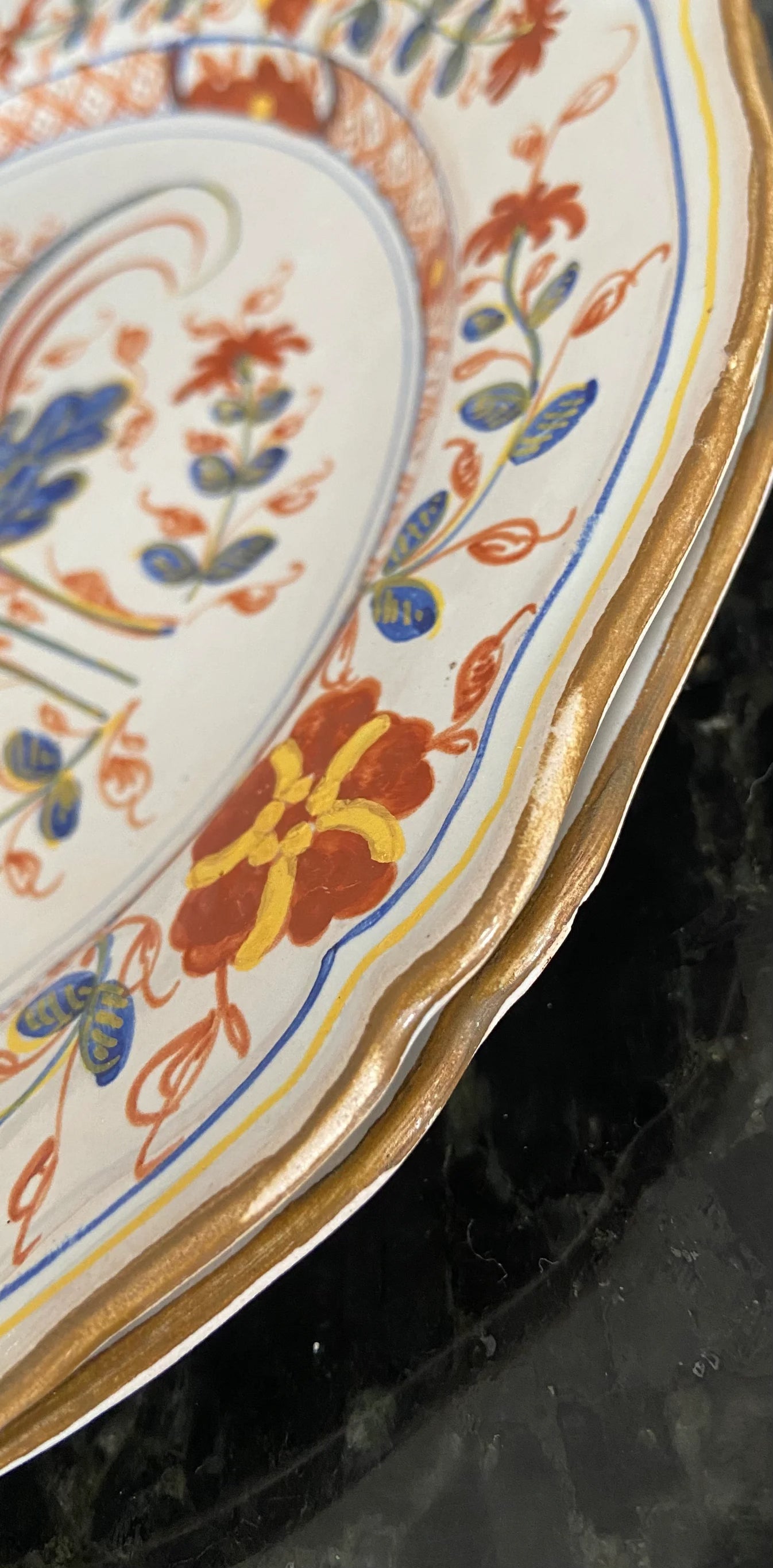 Set of 18th Century Continental Faience Polychrome Plates