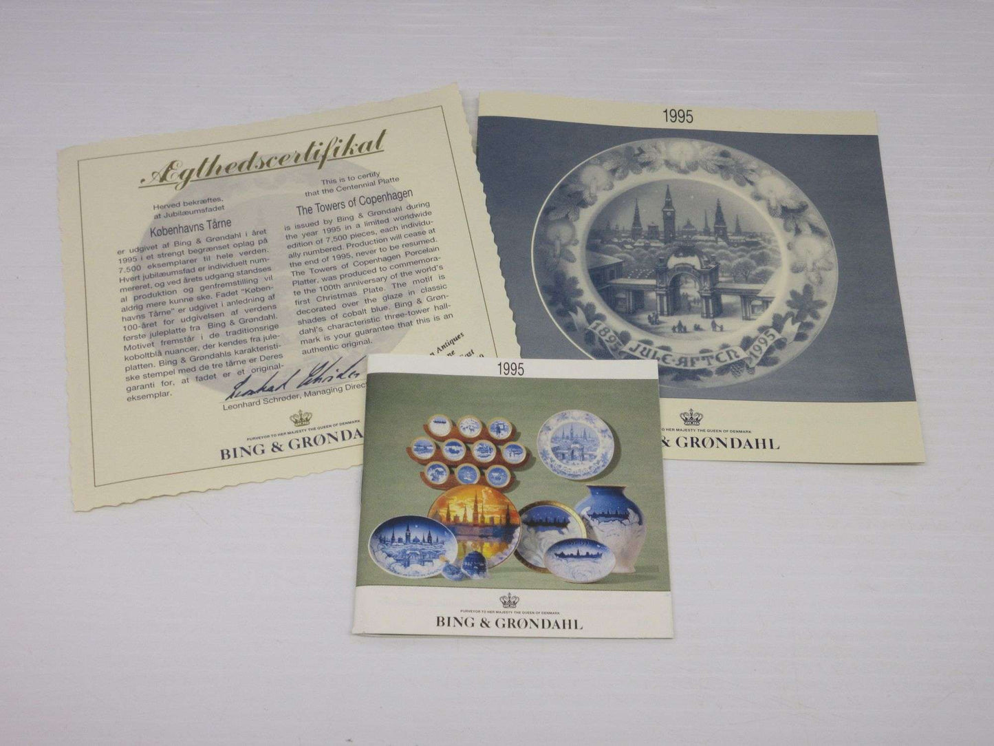 1995 Bing & Grondahl Copenhagen porcelain Centennial Anniversary platter